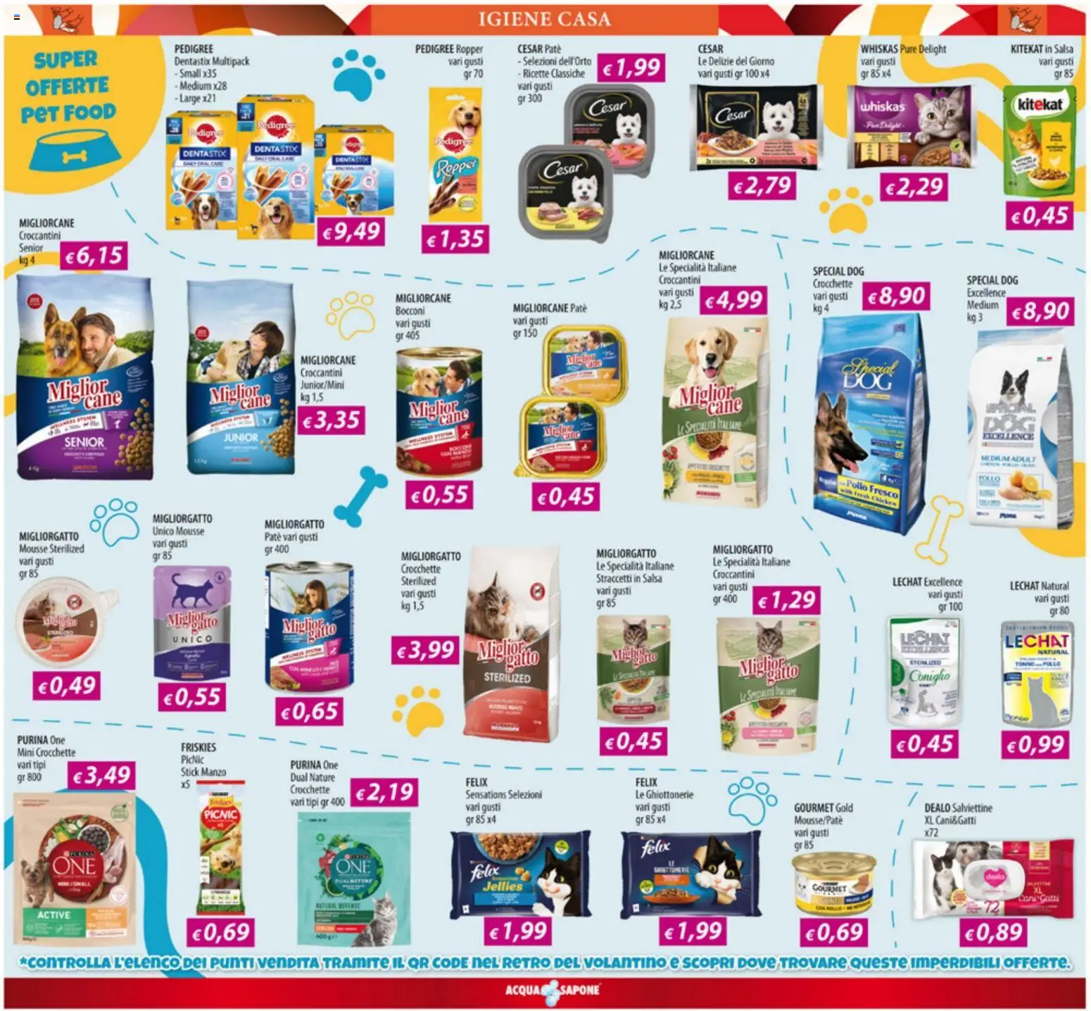 Volantino Acqua e Sapone del 15.12.2025 | Pagina: 18 | Prodotti: Pollo, Manzo, Crocchette, Tonno