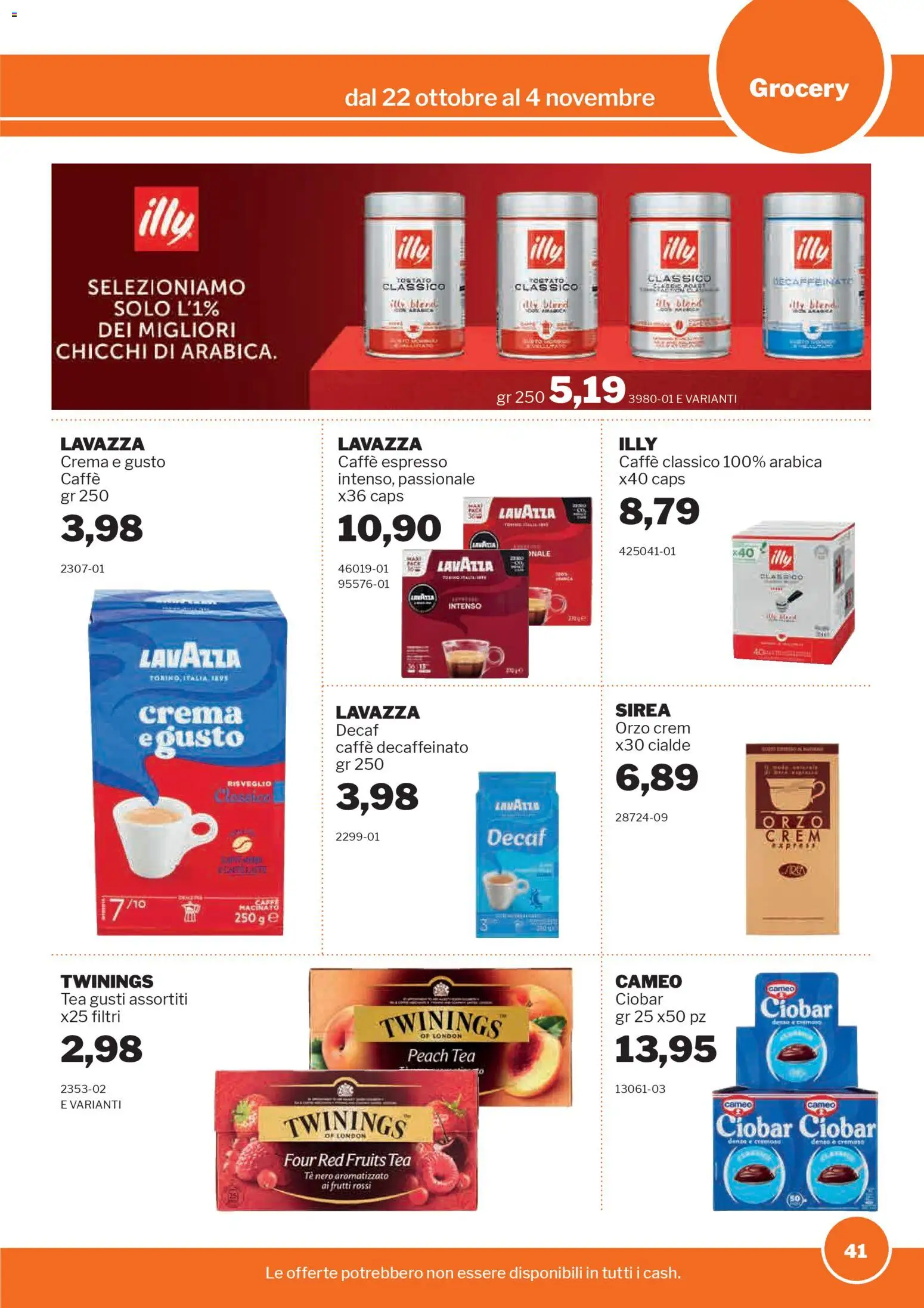 Volantino Sogegross del 22.10.2025 | Pagina: 41 | Prodotti: Crema, Caffè, Lavazza, Macinato
