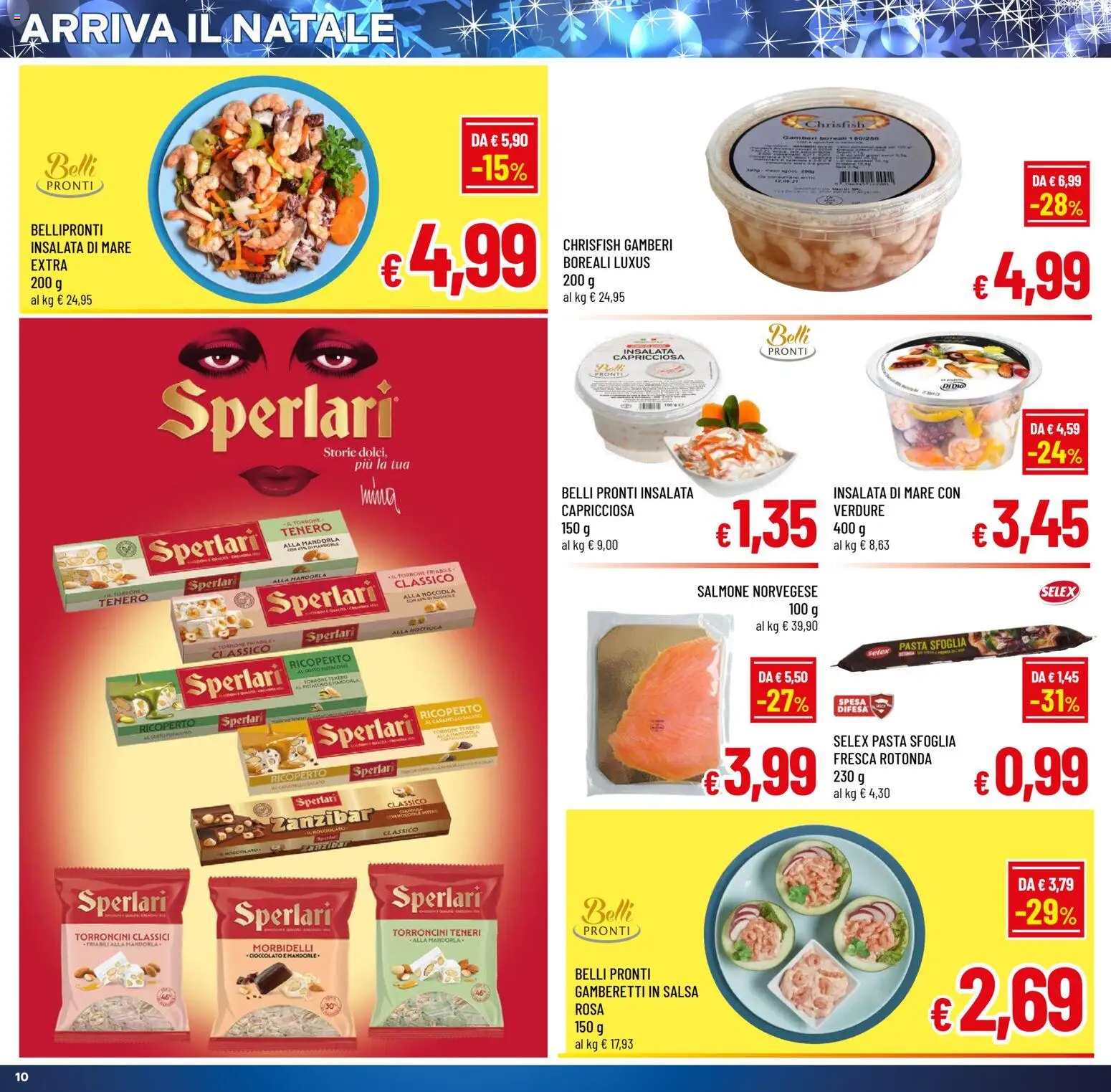 Volantino A&O del 26.11.2025 | Pagina: 10 | Prodotti: Cioccolato, Salmone, Pasta sfoglia, Gamberetti
