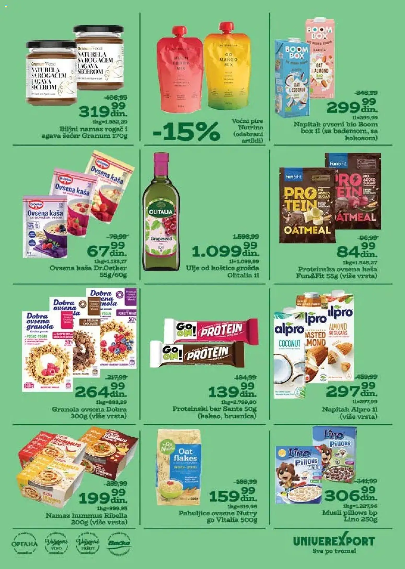 Univerexport katalog - važi od 10.11.2025 | Strana: 7 | Proizvode: Pahuljice, Mango, Alpro, Hummus