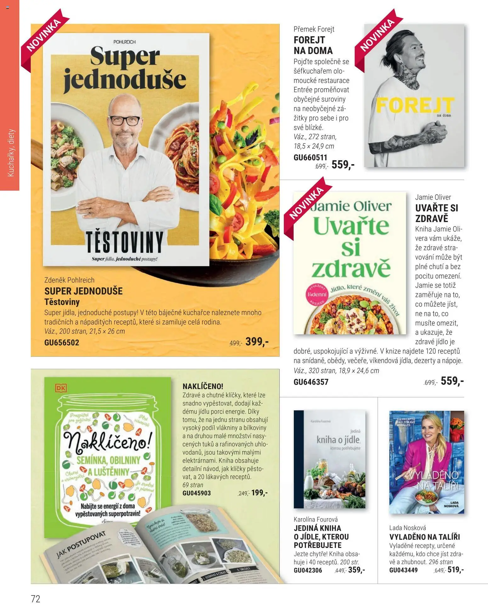 Luxor leták od 01.11.2025 | Strana: 72 | Produkty: Kniha, Těstoviny, Dezerty, Pesto