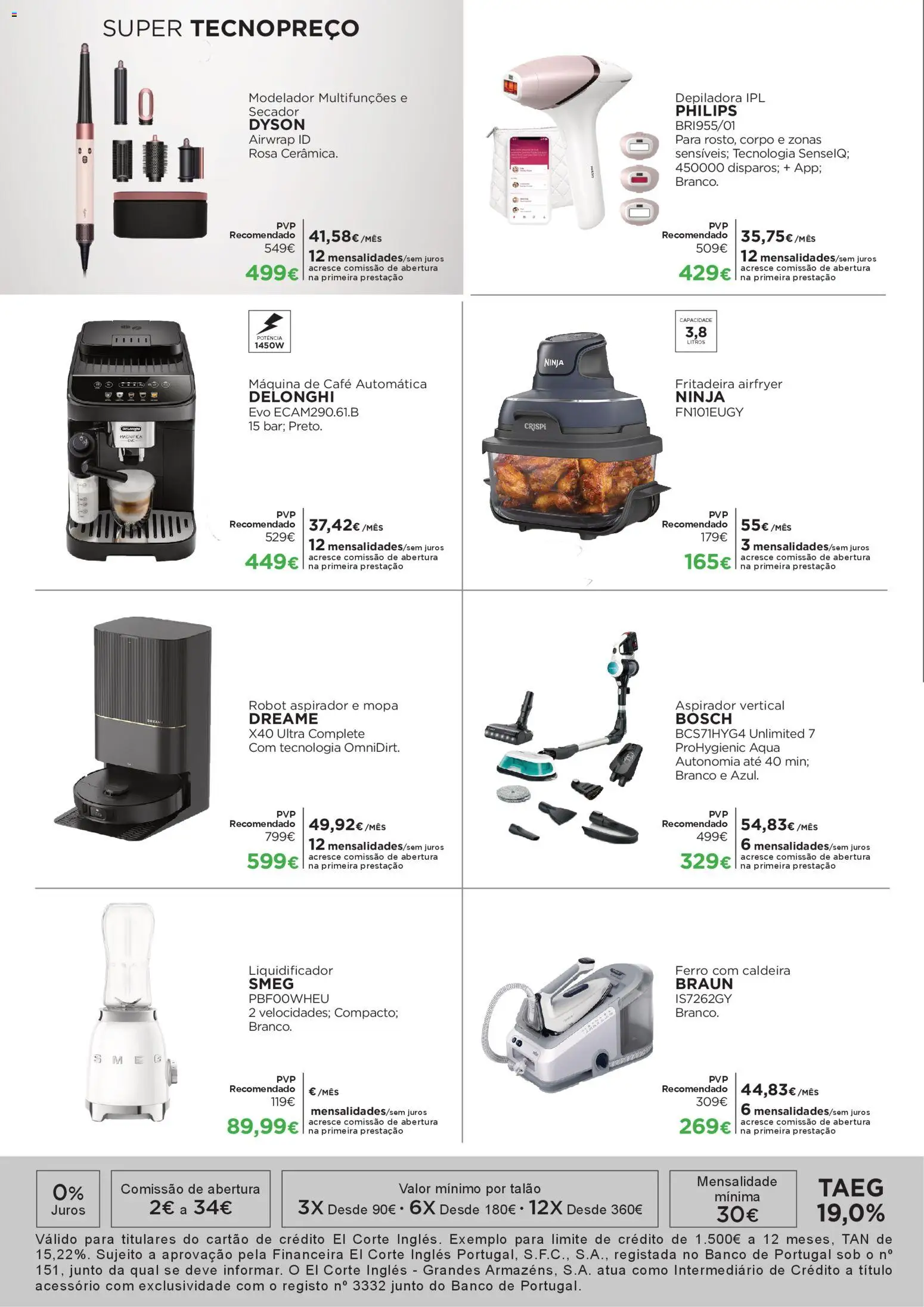 El Corte Ingles folheto │ válido de 10.04.2026 | Página: 12 | Produtos: Secador, Máquina de café, Depiladora, Café