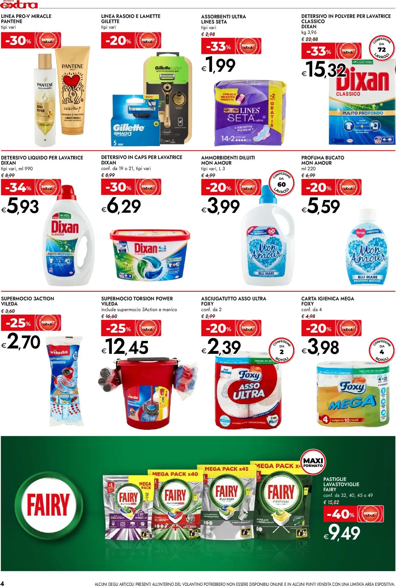 Volantino bennet del 07.04.2026 | Pagina: 4 | Prodotti: Carta igienica, Detersivo in polvere, Lavatrice, Profumo