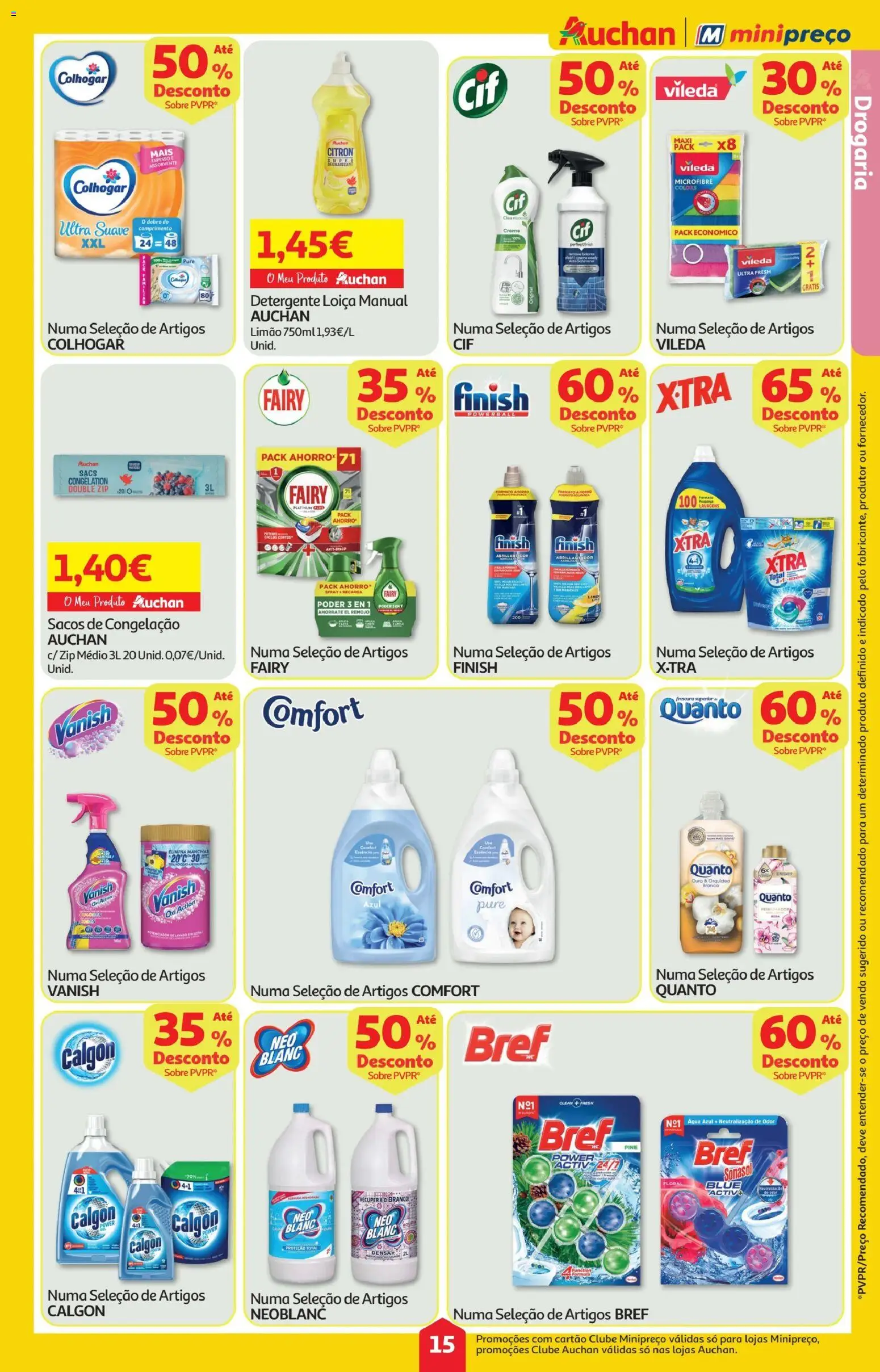 Minipreço folheto │ válido de 05.03.2026 | Página: 15 | Produtos: Agua, Detergente, Creme