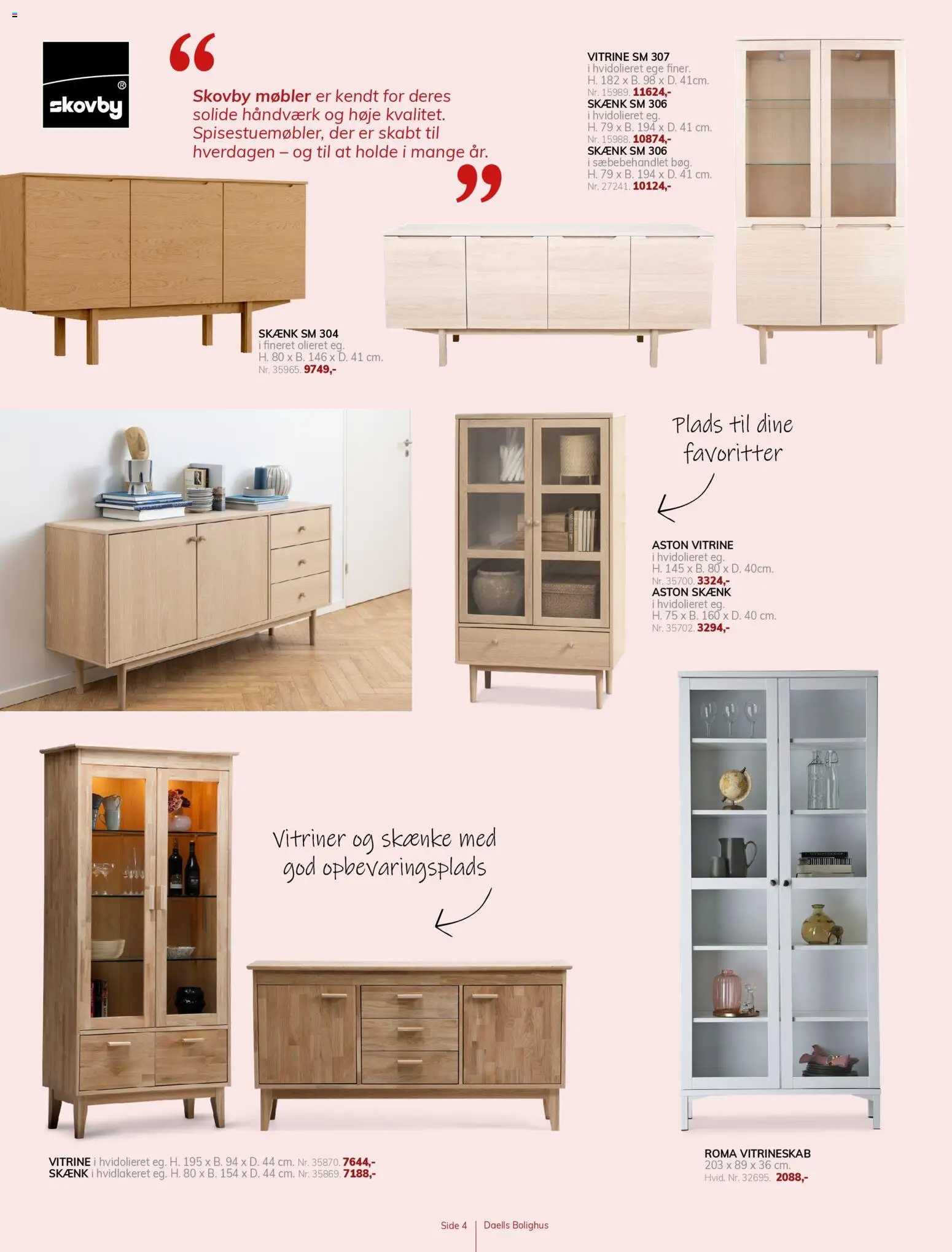 Daells Bolighus tilbudsavis – gyldig fra 11.02.2026 | Side: 4 | Produkter: Skænk, Vitrine