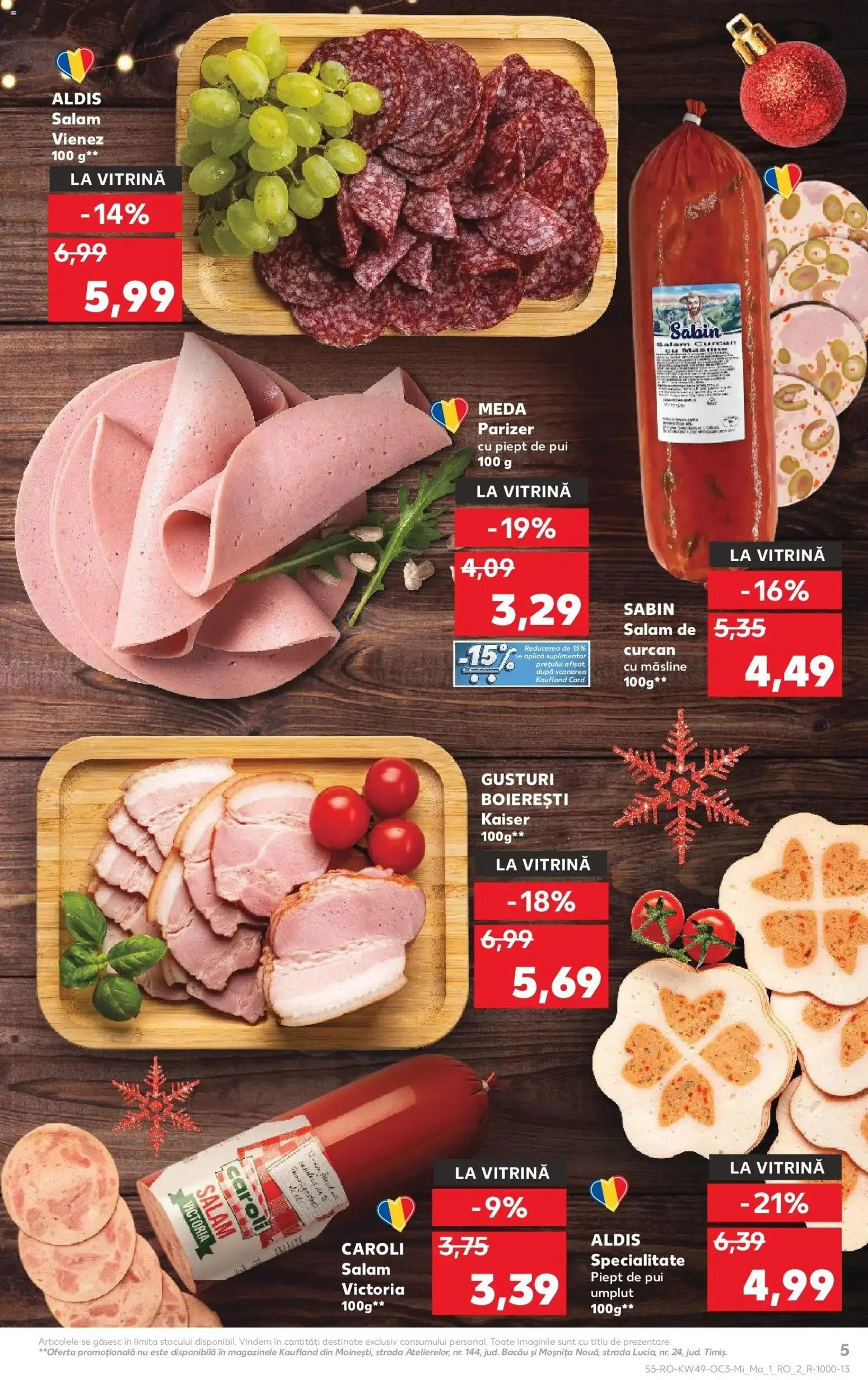 Noul catalog Kaufland – valabil de la 03.12.2025 | Pagină: 5 | Produse: Hacıyatmaz Kedi Oyuncağı, Măsline, Salam, Parizer
