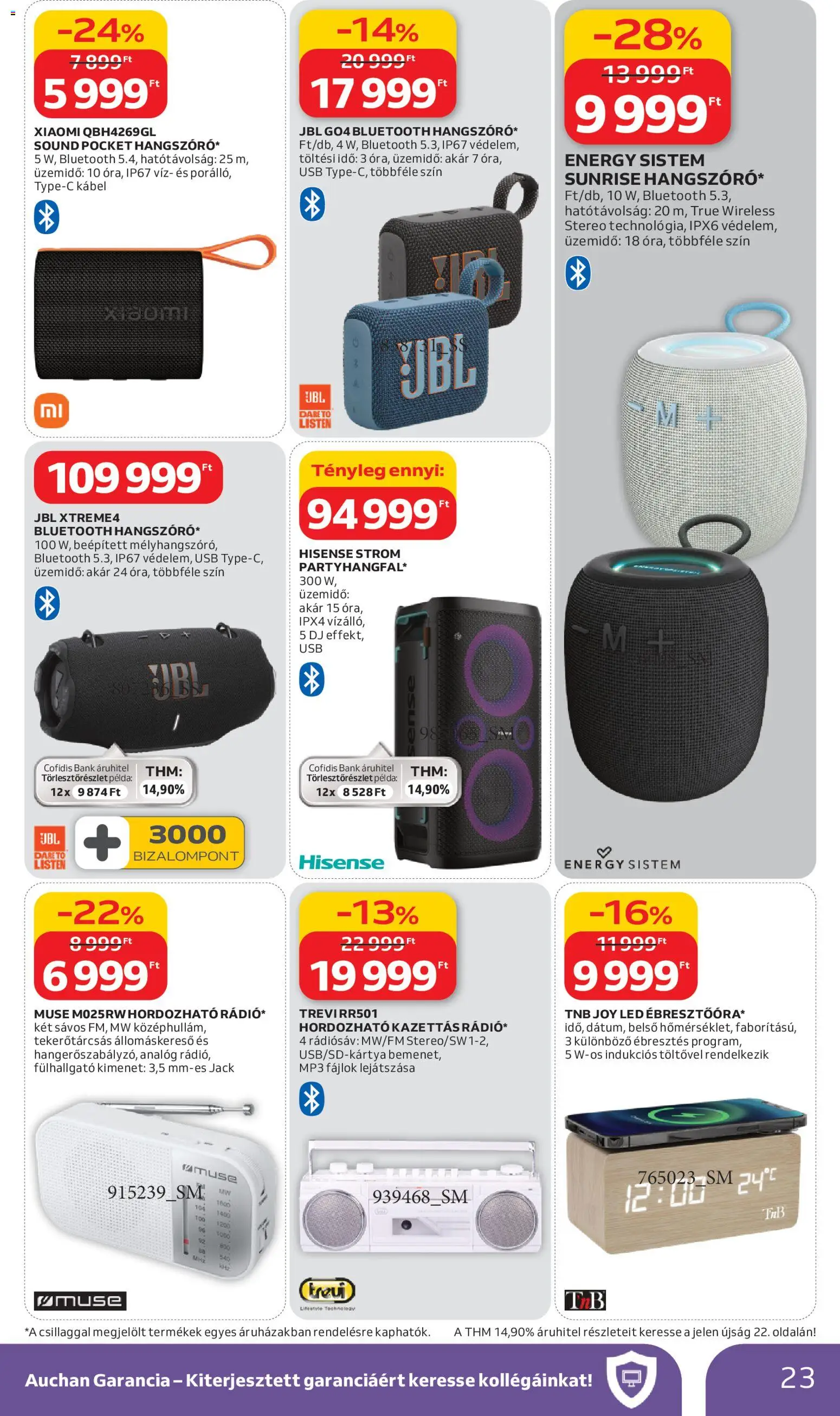 Auchan akciós ujság - amely érvényes a következő dátumtól: 05.03.2026 | Oldal: 23 | Termékek: Fülhallgató, Kábel, USB, Xiaomi