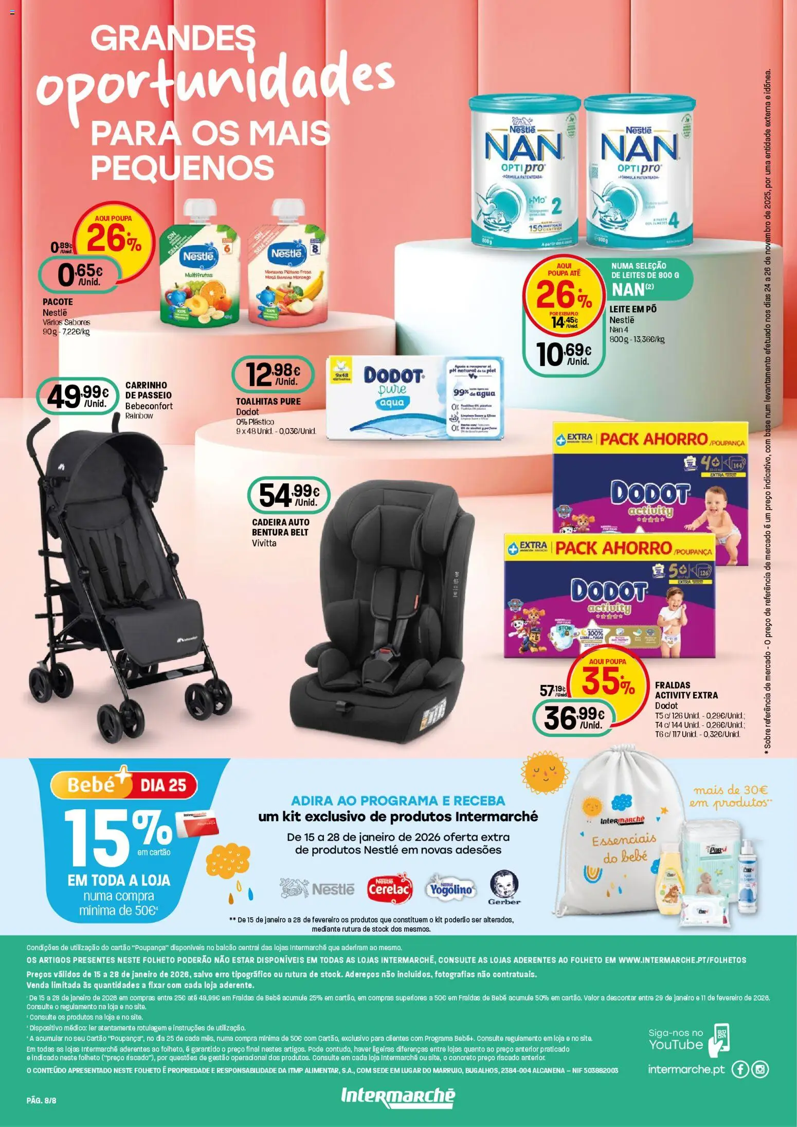 Intermarché Folheto Contact │ válido de 15.01.2026 | Página: 8 | Produtos: Pó, Leite em pó, Leite, Nestlé