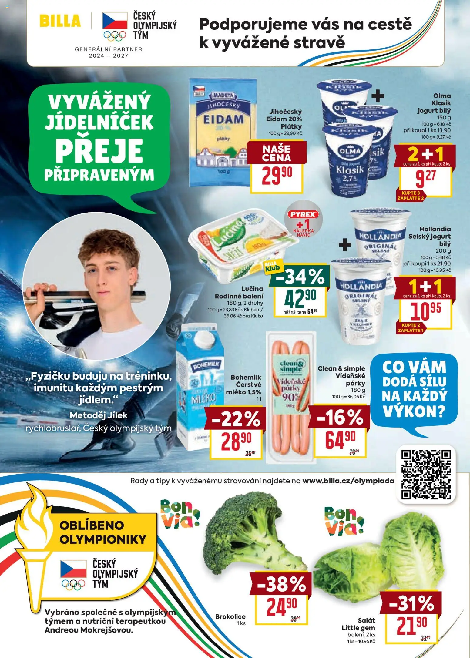 Billa Velký leták od 14.01.2026 | Strana: 10 | Produkty: Jogurt, Lučina, Eidam, Hollandia