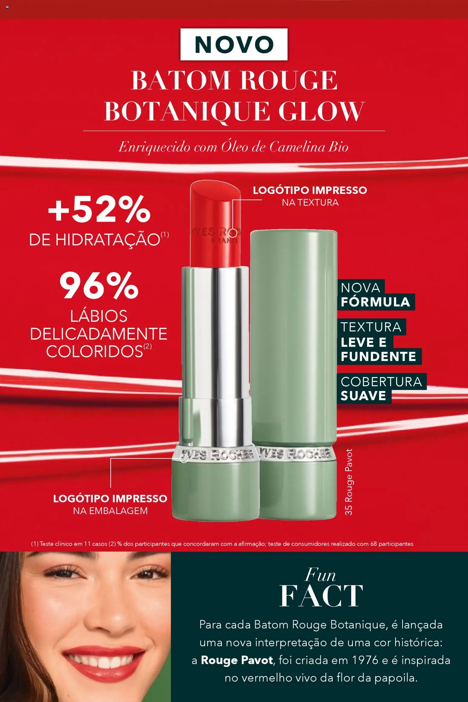 Yves Rocher catálogo 5 │ válido de 31.03.2026 | Página: 74 | Produtos: Batom, Óleo