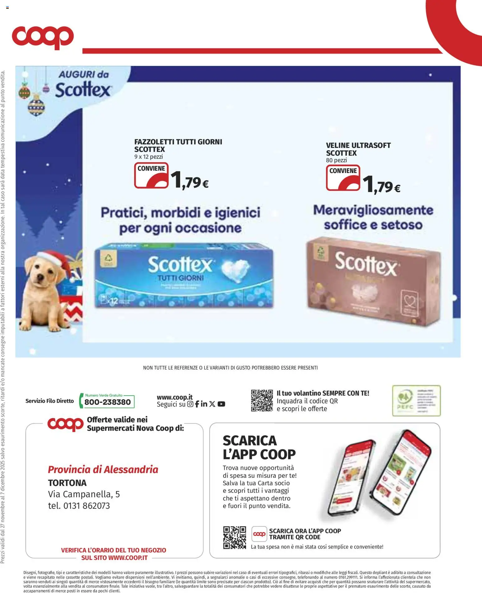 Volantino COOP del 27.11.2025 | Pagina: 10 | Prodotti: Veline, Tè, Fazzoletti, Data