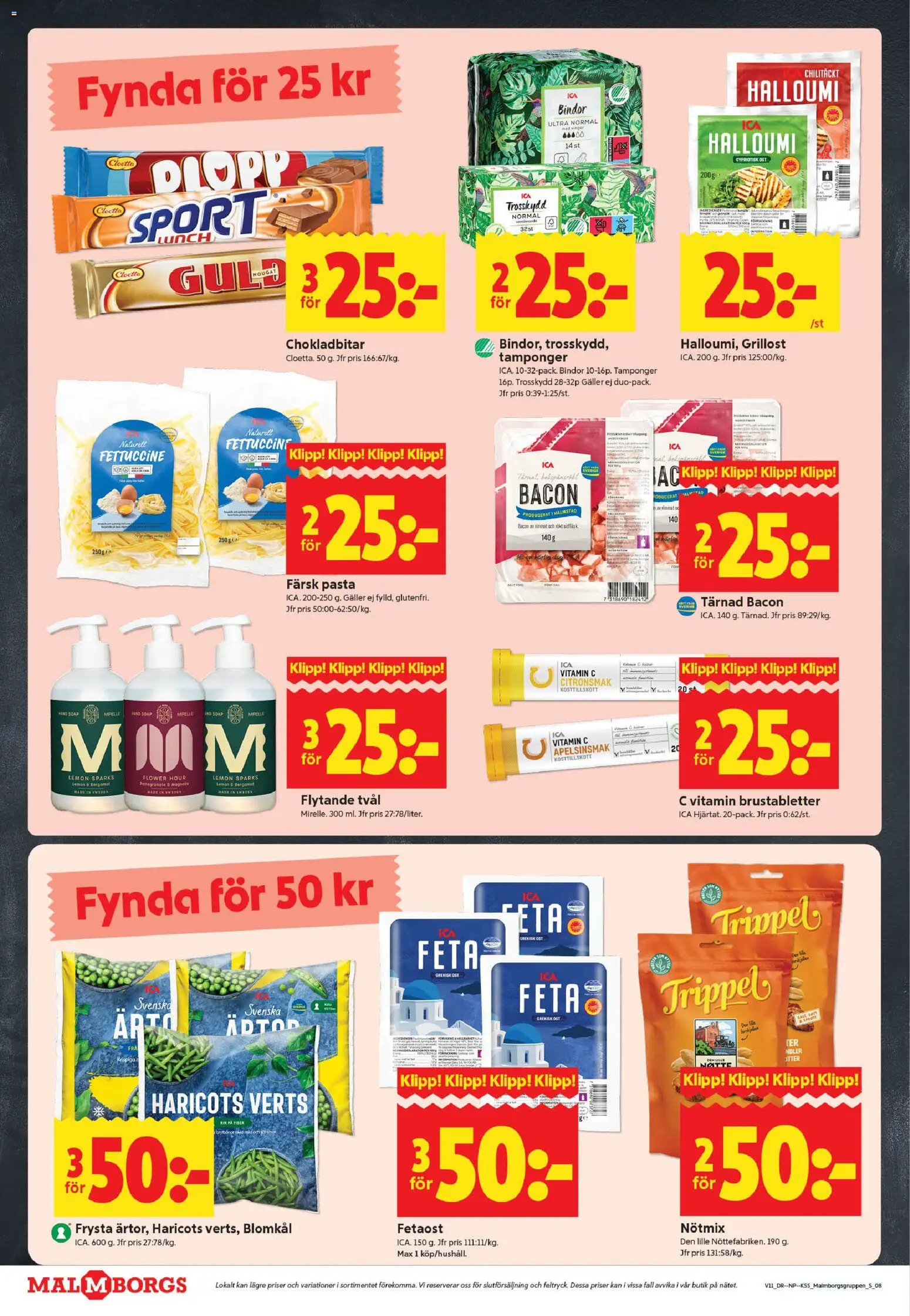 ICA Kvantum reklamblad aktuell från 09.03.2026 | Sida: 8 | Produkter: Trosskydd, Grillost, Galler, Pasta