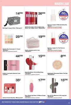 Monoprix - Prévisualisation de Monoprix catalogue valide à partir de 03.02.2026 | Page: 45 | Produits: Gloss, Eponge, Mascara, Rouge à lèvres