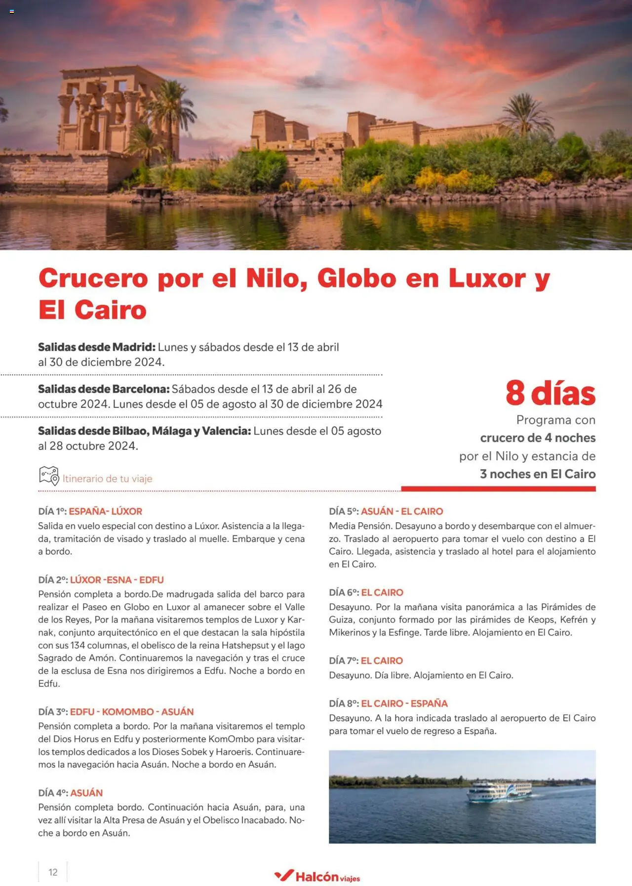 Halcón Viajes Egipto │ válido desde el 15.04.2024 | Página: 12 | Productos: Navegación