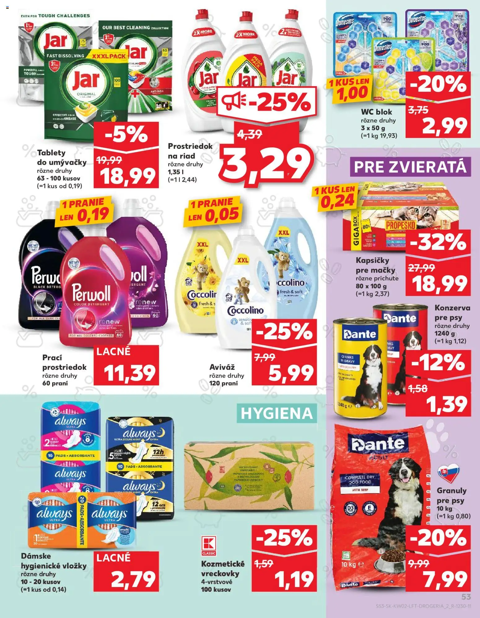 Nové Kaufland akcie – leták je platný od 08.01.2026 | Strana: 53 | Produkty: Perwoll, Wc, Coccolino, Jar