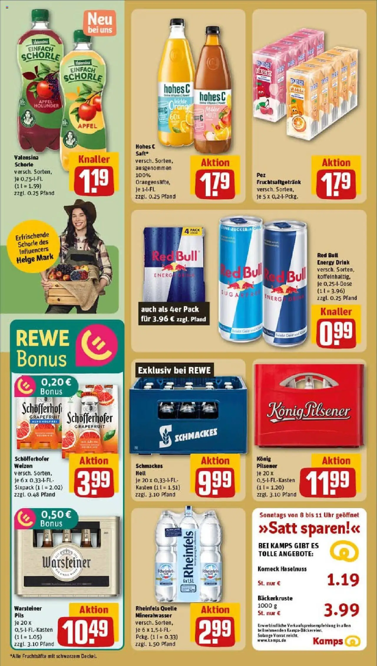 Rewe prospekt Hückelhoven / Hilfarth	 - gültig ab dem 11.08.2025 | Seite: 16 | Produkte: Red bull, Energy, Mineralwasser, Zucker
