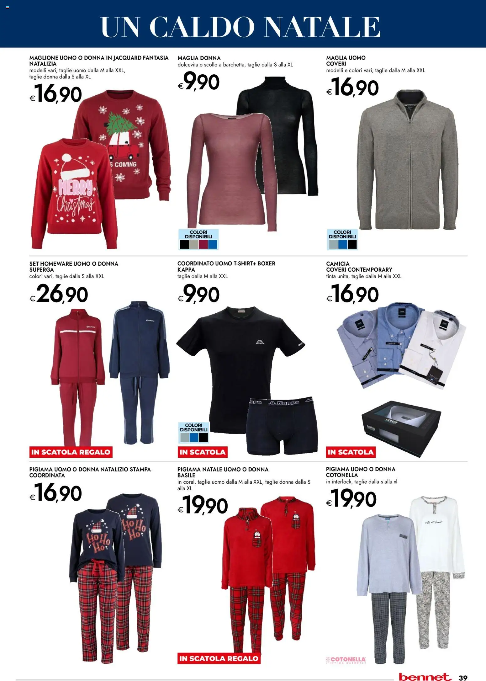 Volantino bennet del 20.11.2025 | Pagina: 39 | Prodotti: Camicia, Boxer, Maglione, Scatola