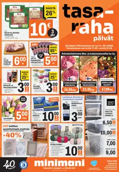 Minimani-mainoslehti voimassa 14.01.2026 alkaen