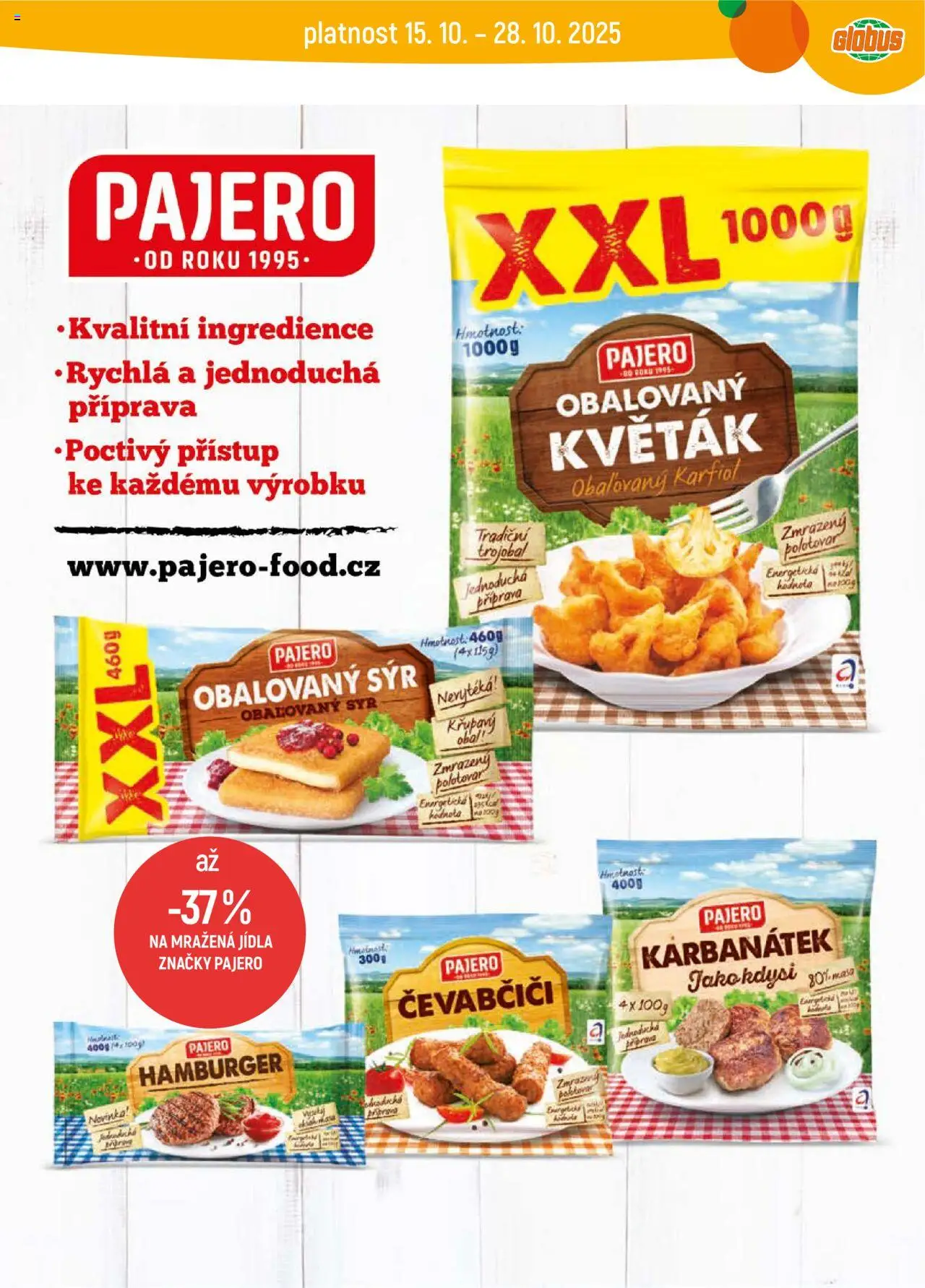 Globus leták - Olomouc od 15.10.2025 | Strana: 28 | Produkty: Hamburger, Globus, Sýr, Květák
