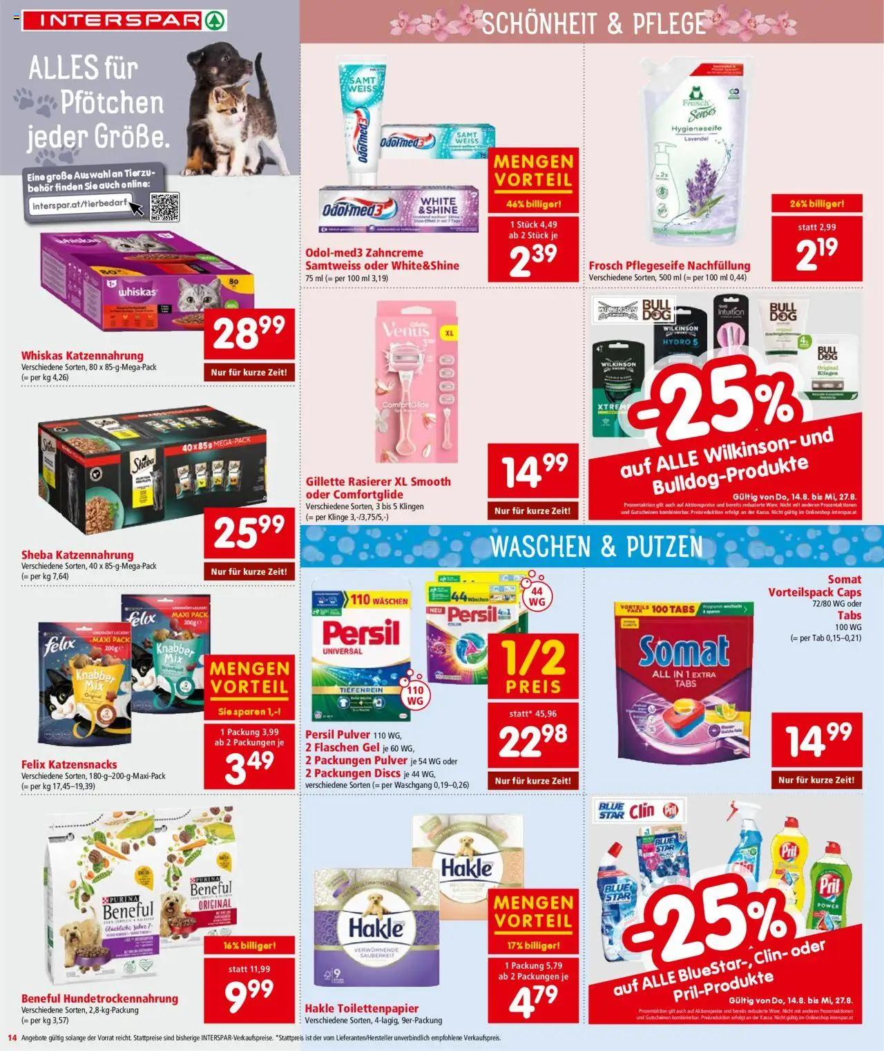 Interspar Flugblatt - Salzburg gültig ab 14.08.2025 | Seite: 14 | Produkte: Rasierer
