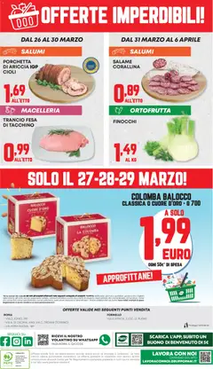 Anteprima del volantino PAM volantino valido a partire dal 26.03.2026 | Pagina: 24 | Prodotti: Porchetta, Salame, Tacchino, Latte