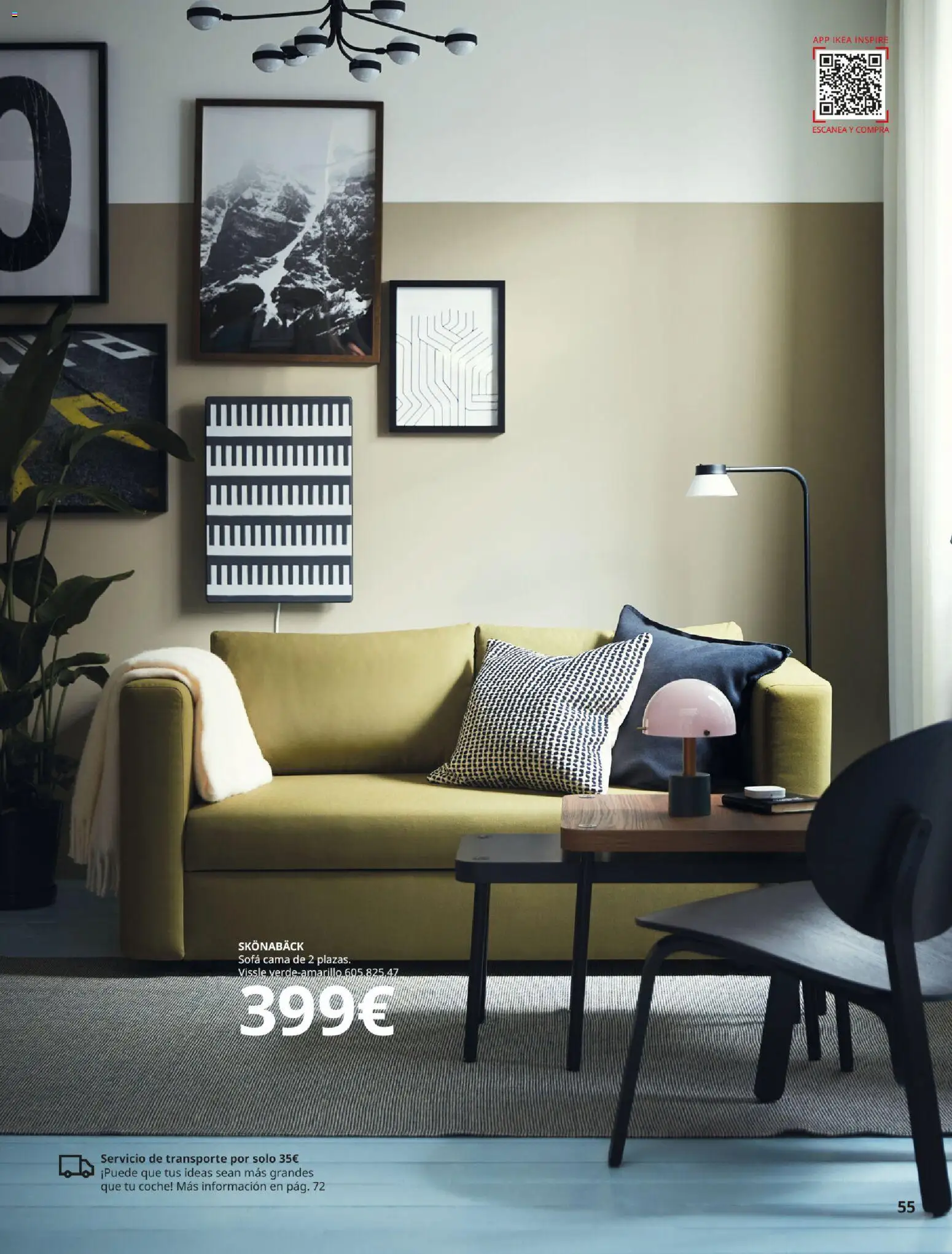 Catálogo IKEA Sofás │ válido desde el 02.12.2025 | Página: 55 | Productos: Sofá cama, Cama, Sofá