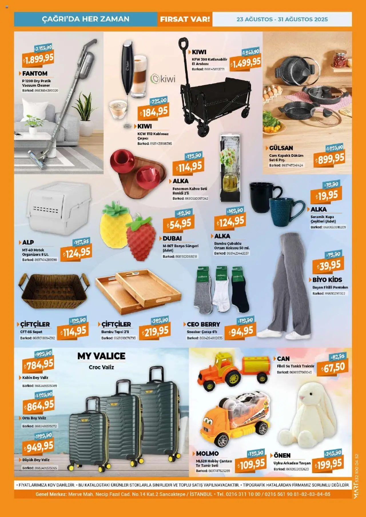 Çağrı Market Katalog - 23.08.2025 tarihinden itibaren geçerlidir | Sayfa: 16 | Ürünler: Banyo, Sepet, Kahve, Tepsi