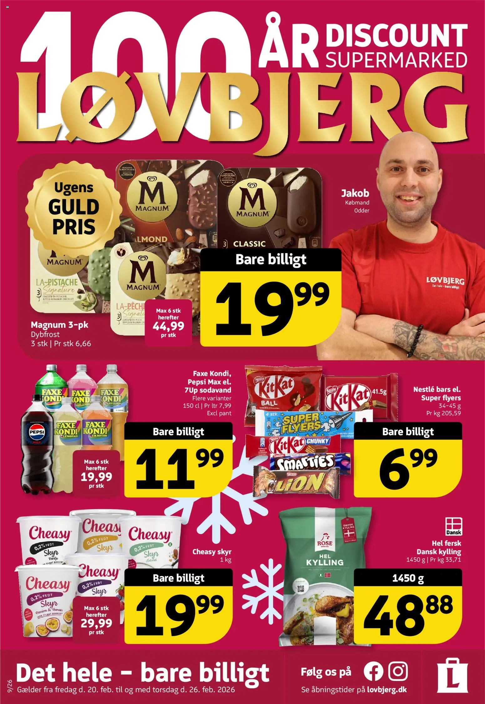 Løvbjerg tilbudsavis – gyldig fra 20.02.2026 | Side: 1 | Produkter: Skyr, Sodavand, Pepsi, Pepsi Max