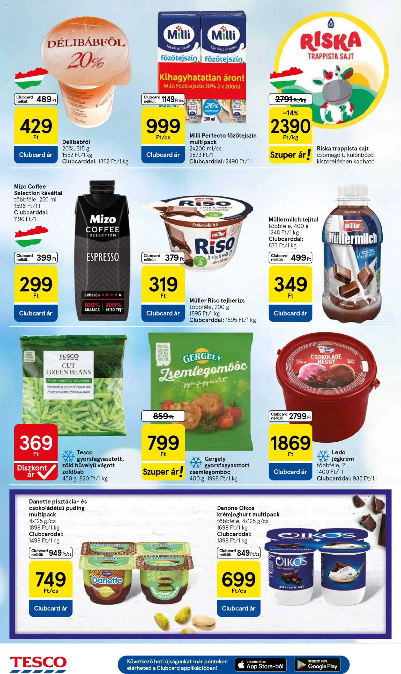 Tesco akciós ujság - amely érvényes a következő dátumtól: 22.01.2026 | Oldal: 14 | Termékek: Pisztácia, Meggy, Sajt, Jégkrém