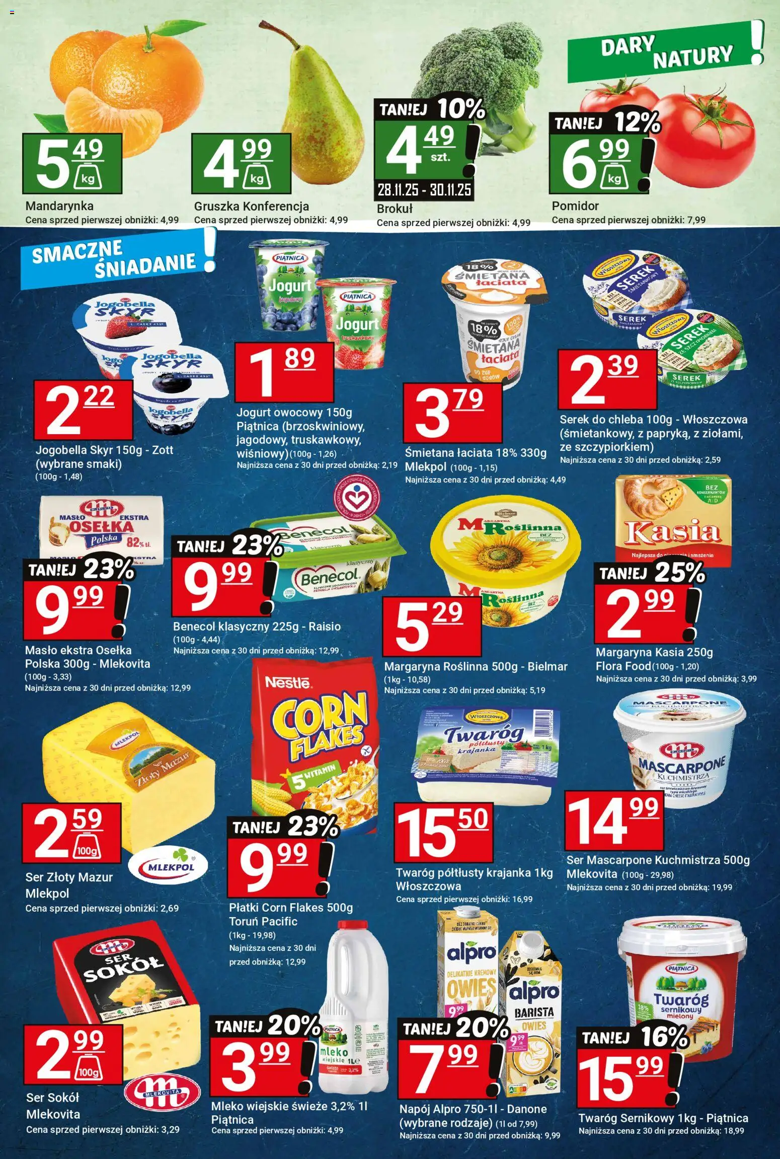 Hitpol Gazetka od 28.11.2025 | Strona: 3 | Produkty: Twaróg półtłusty, Jogurt, Ser mascarpone, Skyr