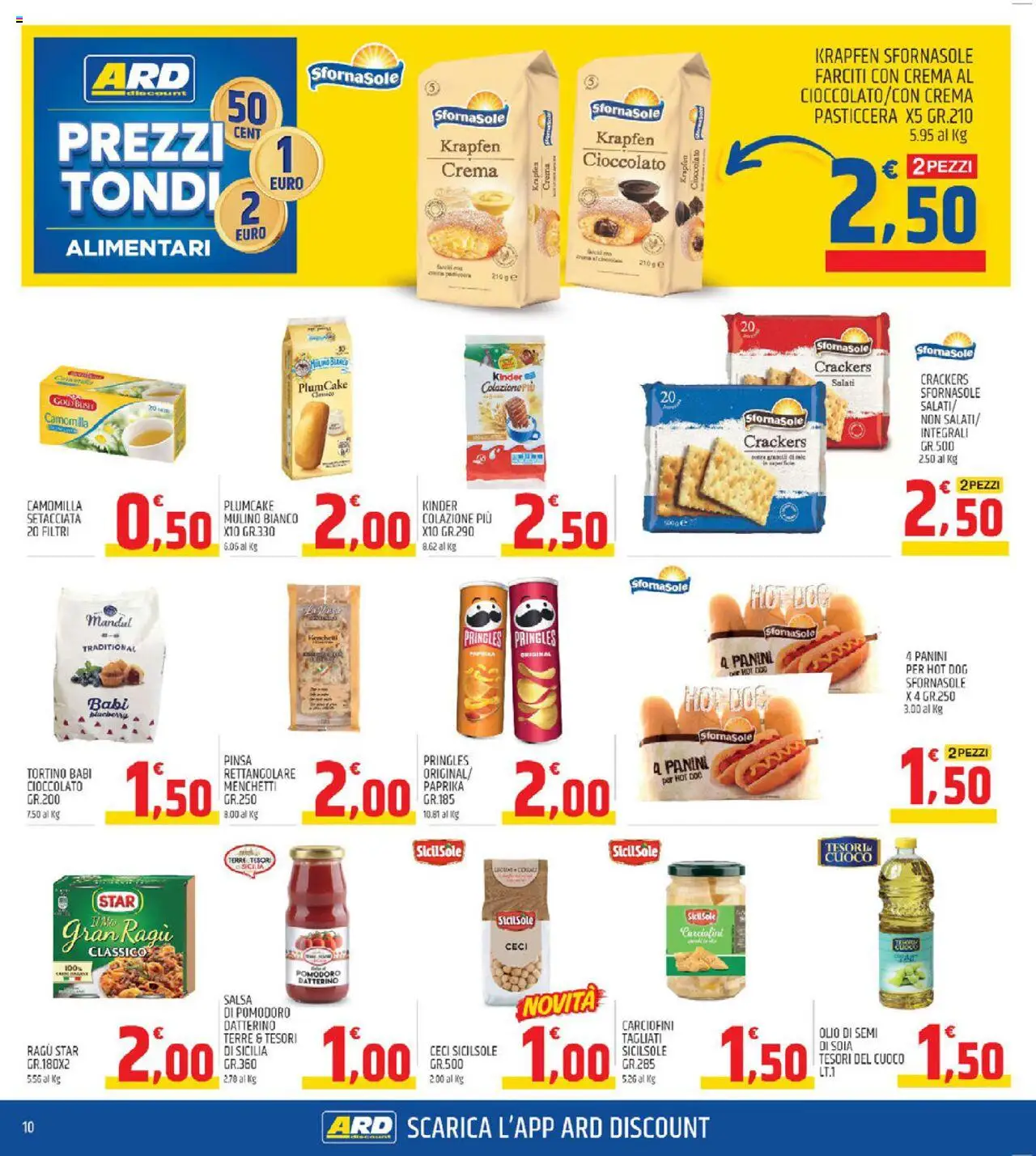 Volantino ARD Discount del 02.10.2025 | Pagina: 10 | Prodotti: Cioccolato, Ceci, Salsa, Ragú