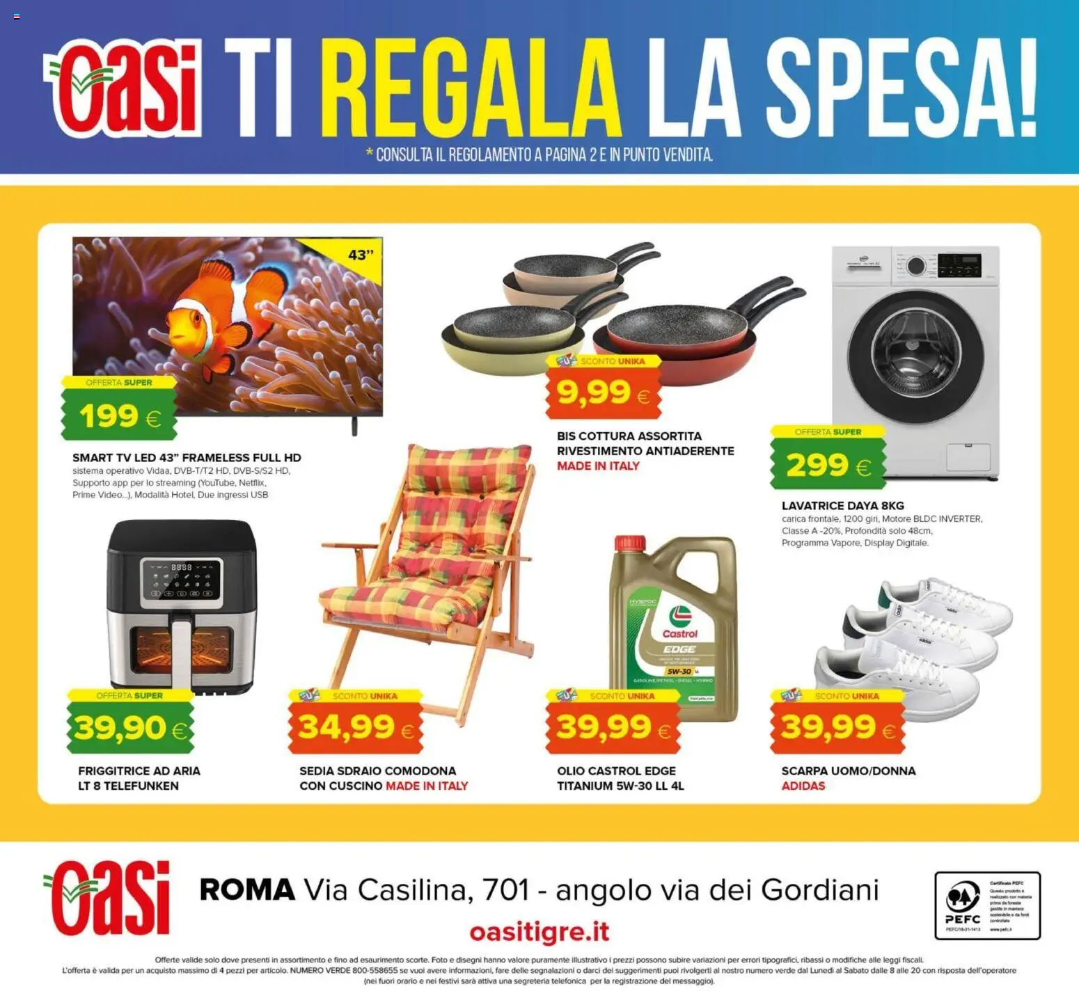 Volantino Oasi del 12.02.2026 | Pagina: 32 | Prodotti: smart TV, Lavatrice, Video, USB