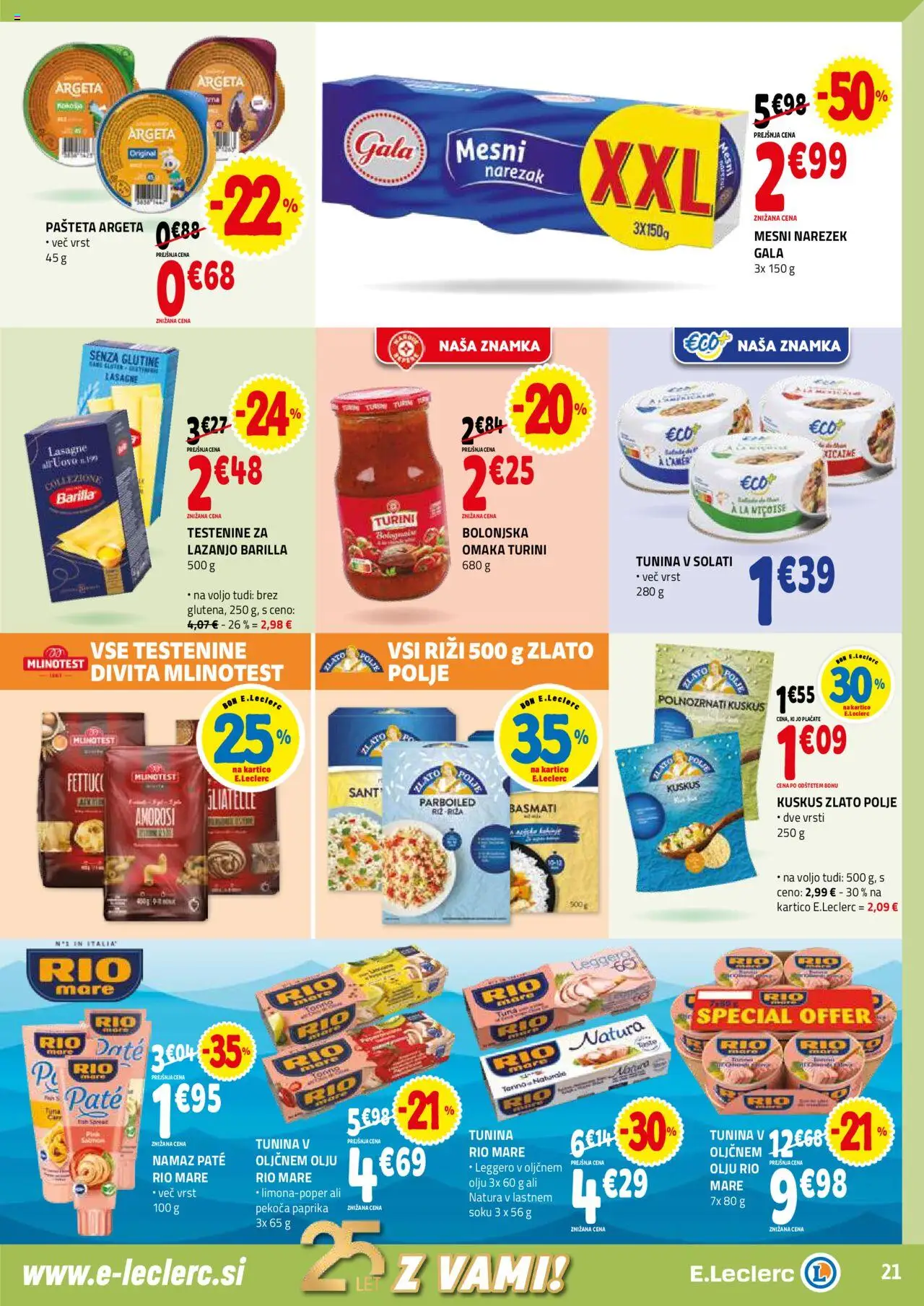 Novi E.leclerc katalog ponudbe – veljaven od 01.10.2025 | Stran: 21 | Izdelki: Paprika, Narezek, Namaz, Omaka