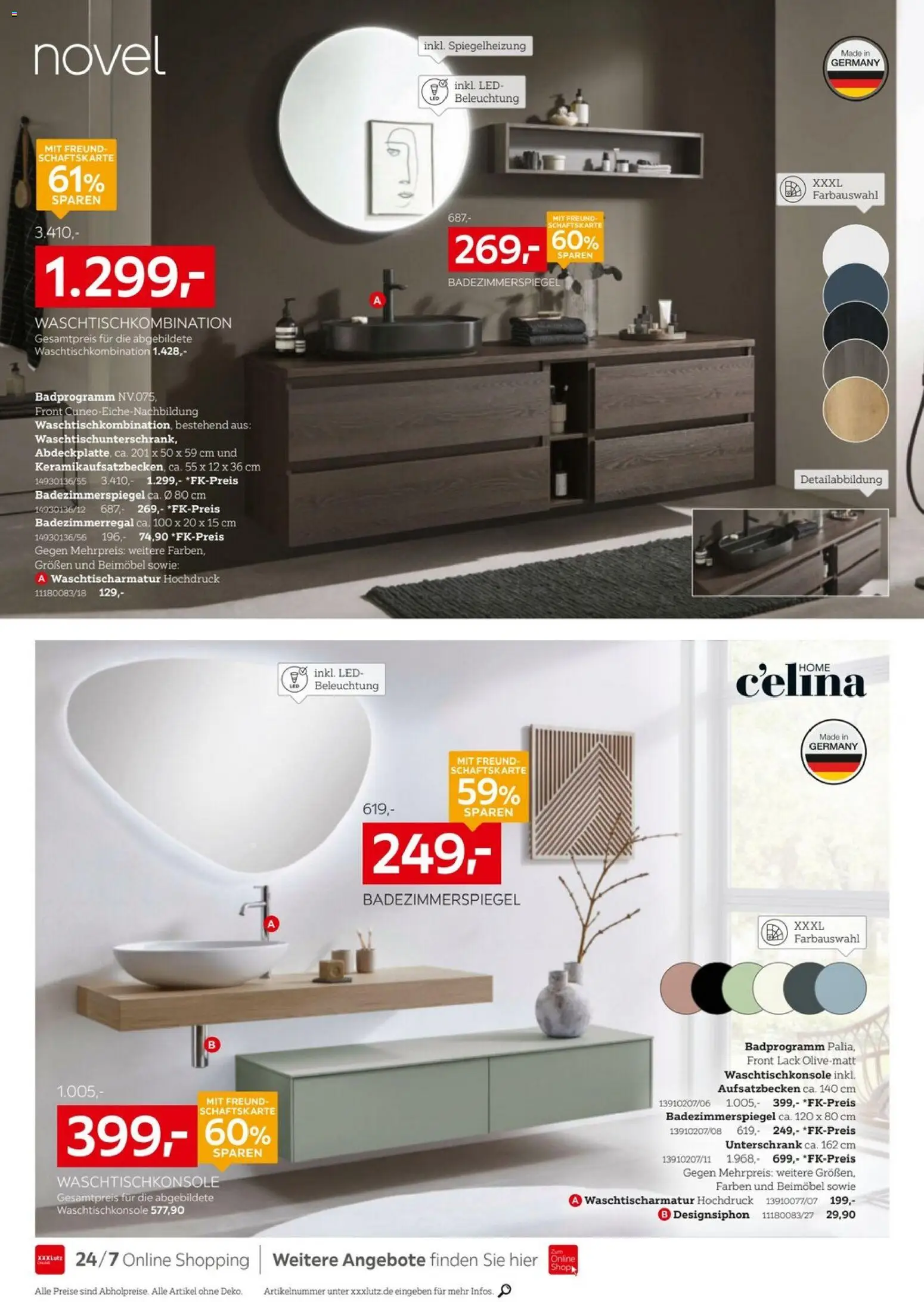 XXXLutz Badzimmertesterinnen und -tester gesucht – gültig ab 25.04.2026 | Seite: 8 | Produkte: Badezimmerspiegel, Unterschrank