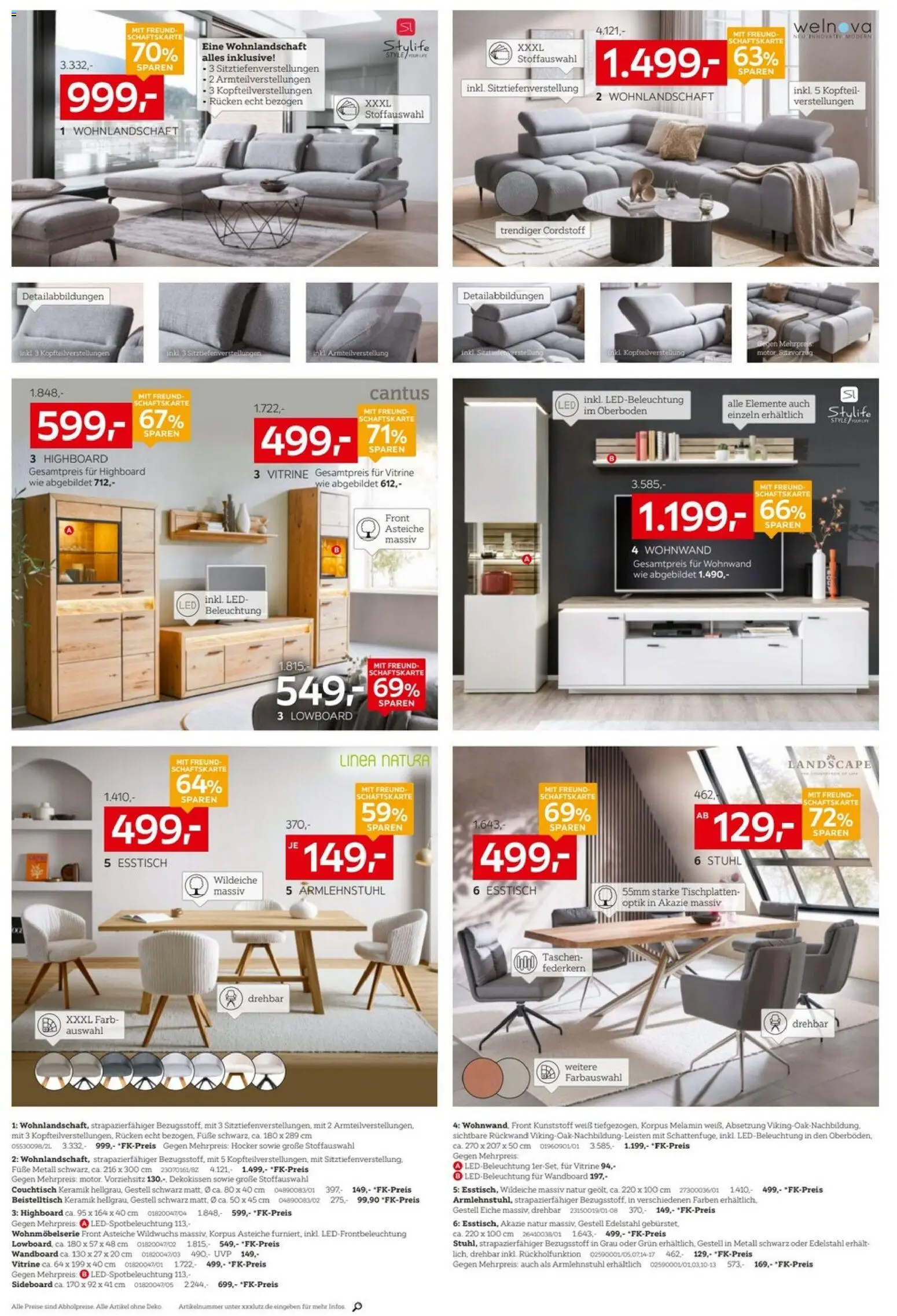 XXXLutz Big Sale – gültig ab 29.03.2026 | Seite: 4 | Produkte: Wohnwand, Lowboard, Esstisch, Stuhl