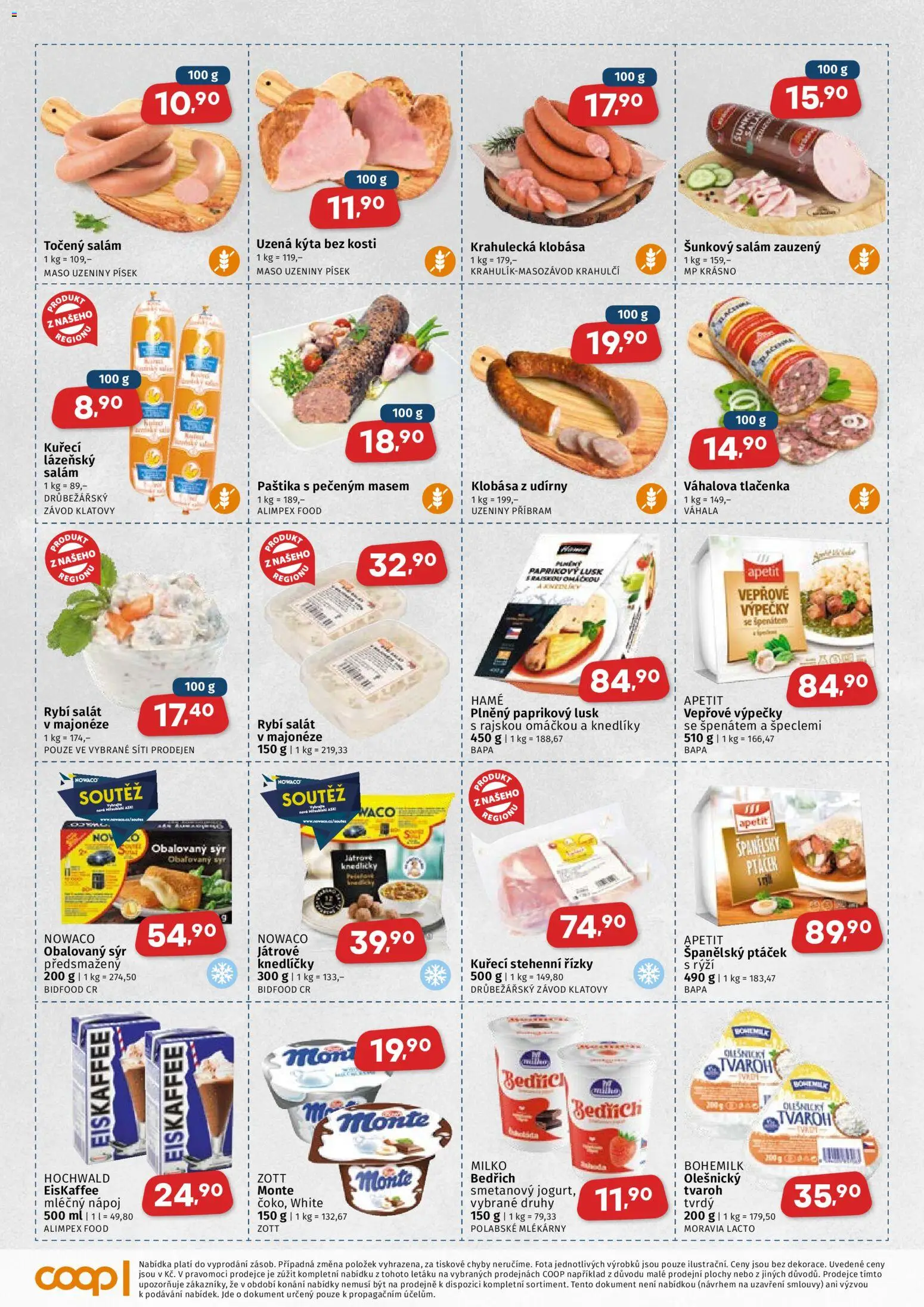 Coop leták - Západočeský region od 05.11.2025 | Strana: 2 | Produkty: Rybí salát, Tvaroh, Salát, Uzená kýta