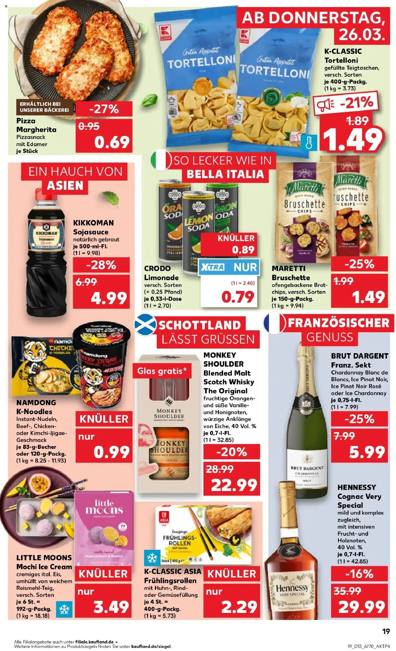 Kaufland Prospekt Bergkamen	 – gültig ab 26.03.2026 | Seite: 19 | Produkte: Bäckerei, Orangen, Limonade, Pizza