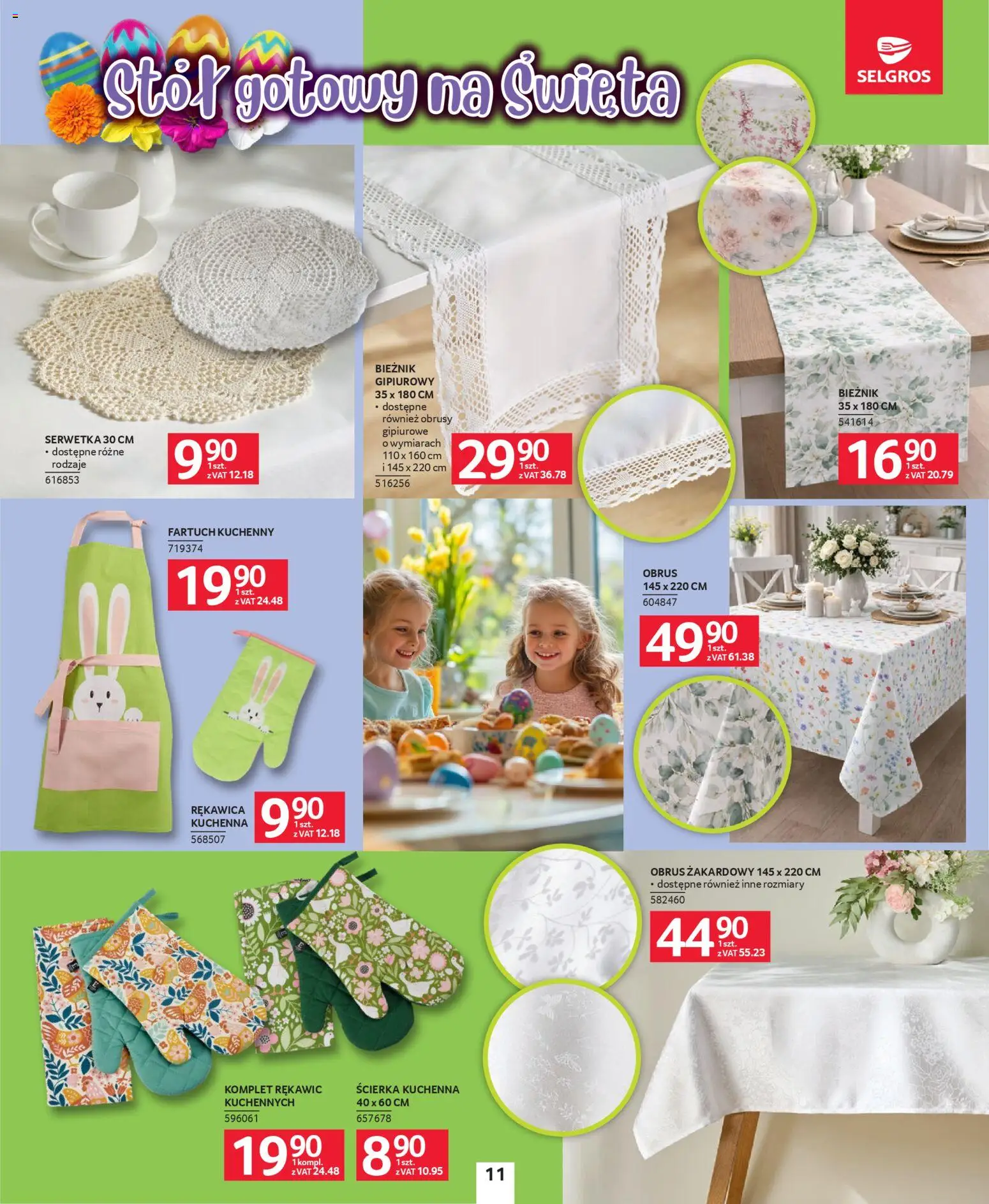 Selgros cash&carry gazetka - Wielkanoc od 19.03.2026 | Strona: 11 | Produkty: Stół