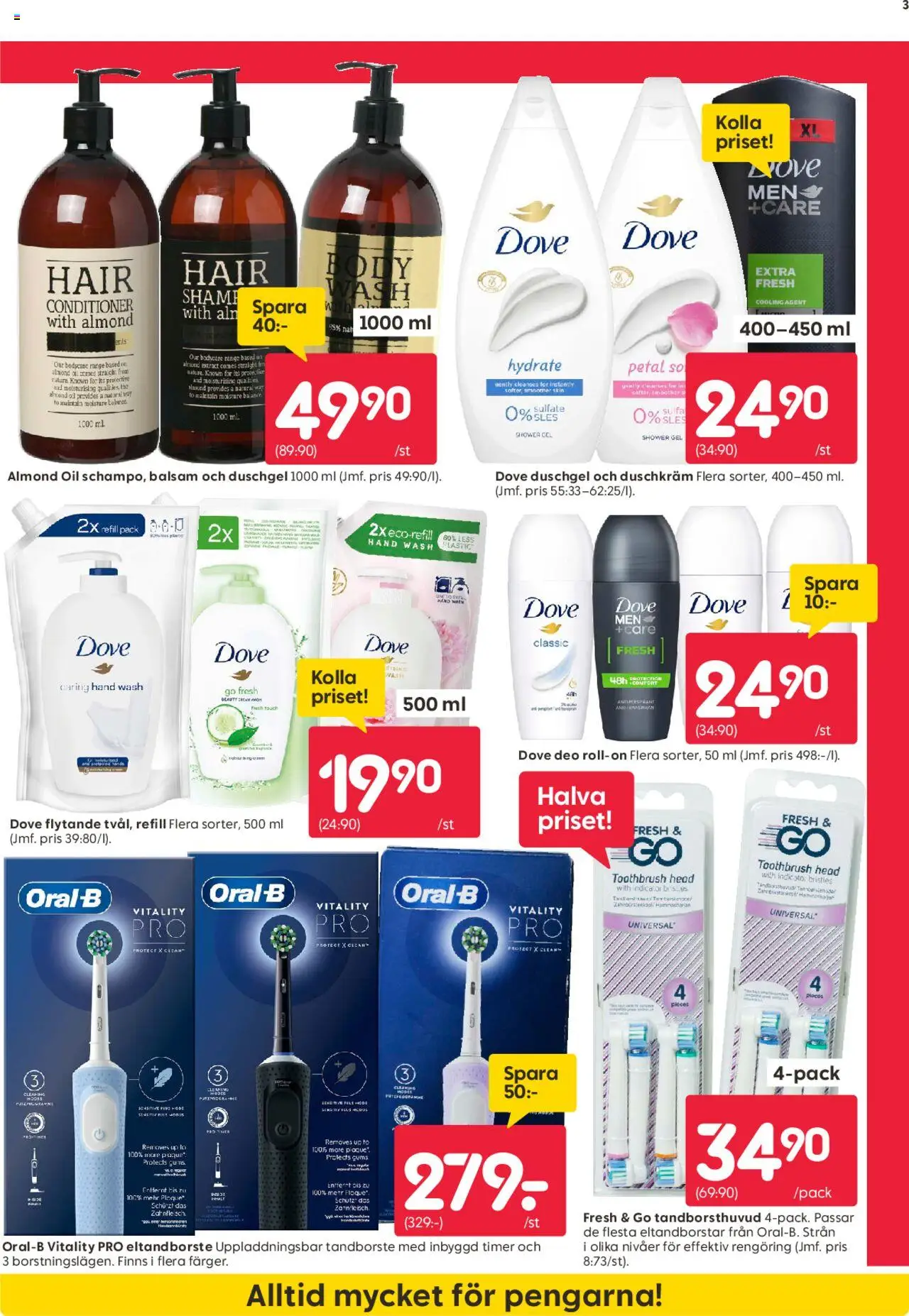 Rusta reklamblad aktuell från 04.08.2025 | Sida: 3 | Produkter: Eltandborste, Balsam, Tandborste, Duschkräm