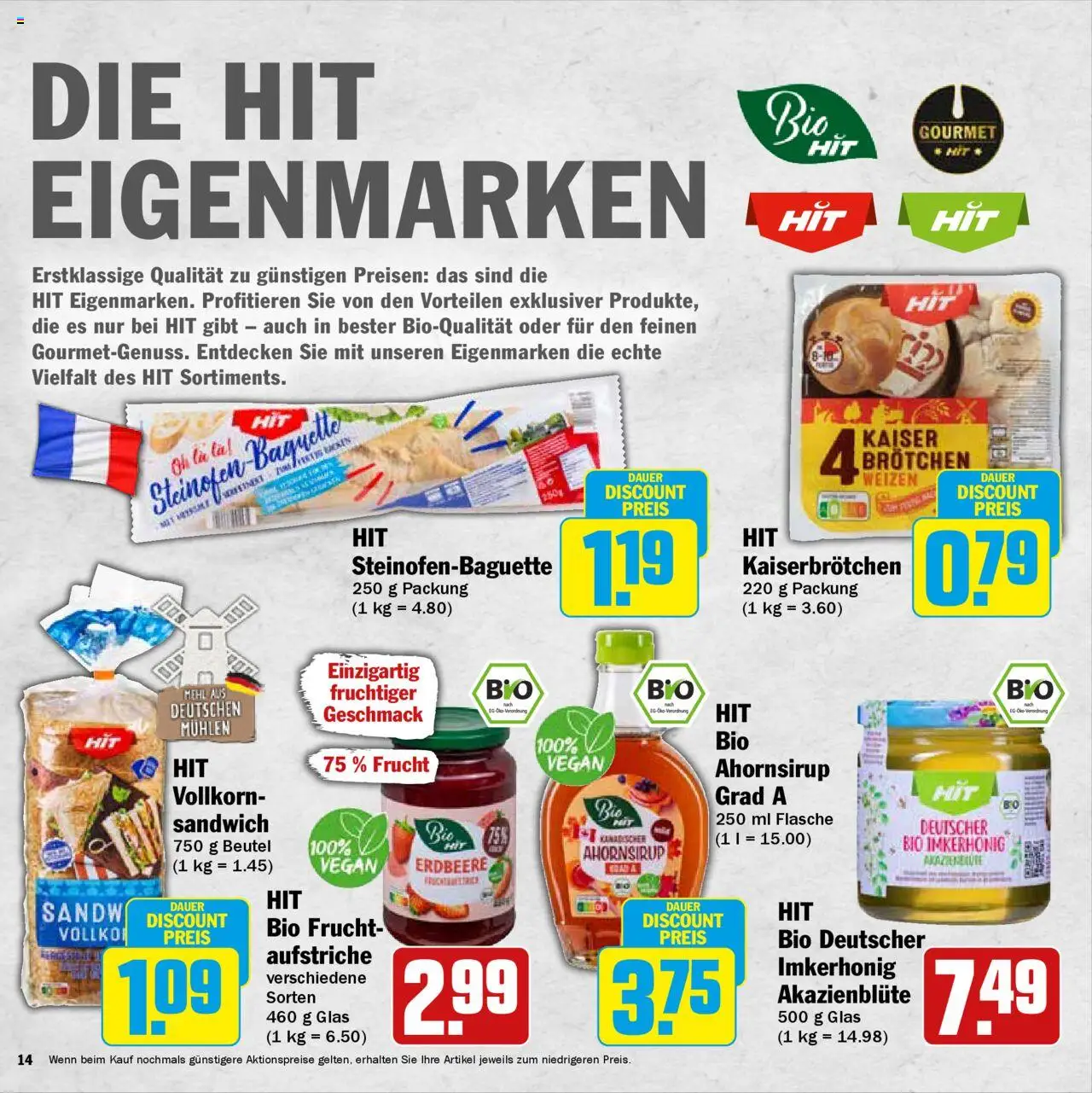 HIT Einfach Grillen - gültig ab dem 11.08.2025 | Seite: 14 | Produkte: Mehl, Baguette