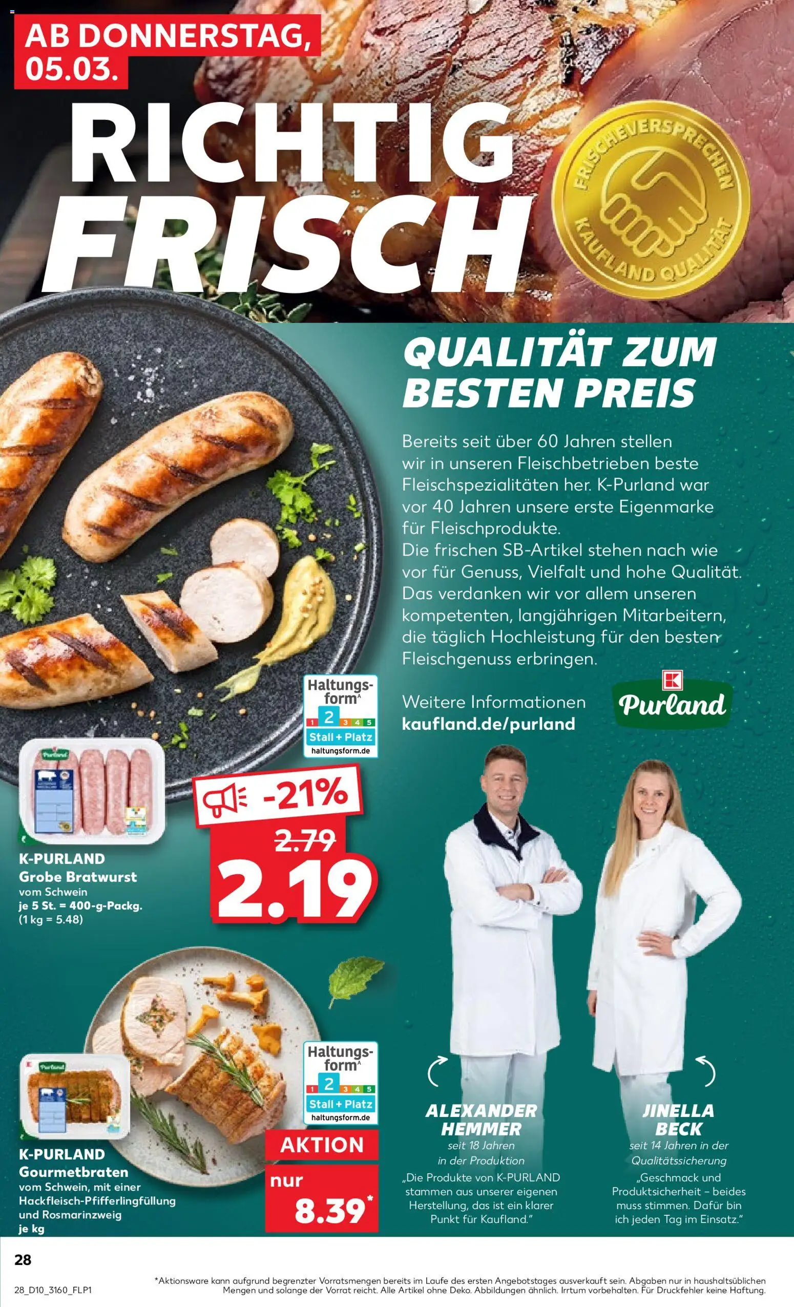 Kaufland prospekt Frankfurt (Oder)	 – gültig ab 05.03.2026 | Seite: 28 | Produkte: Bratwurst