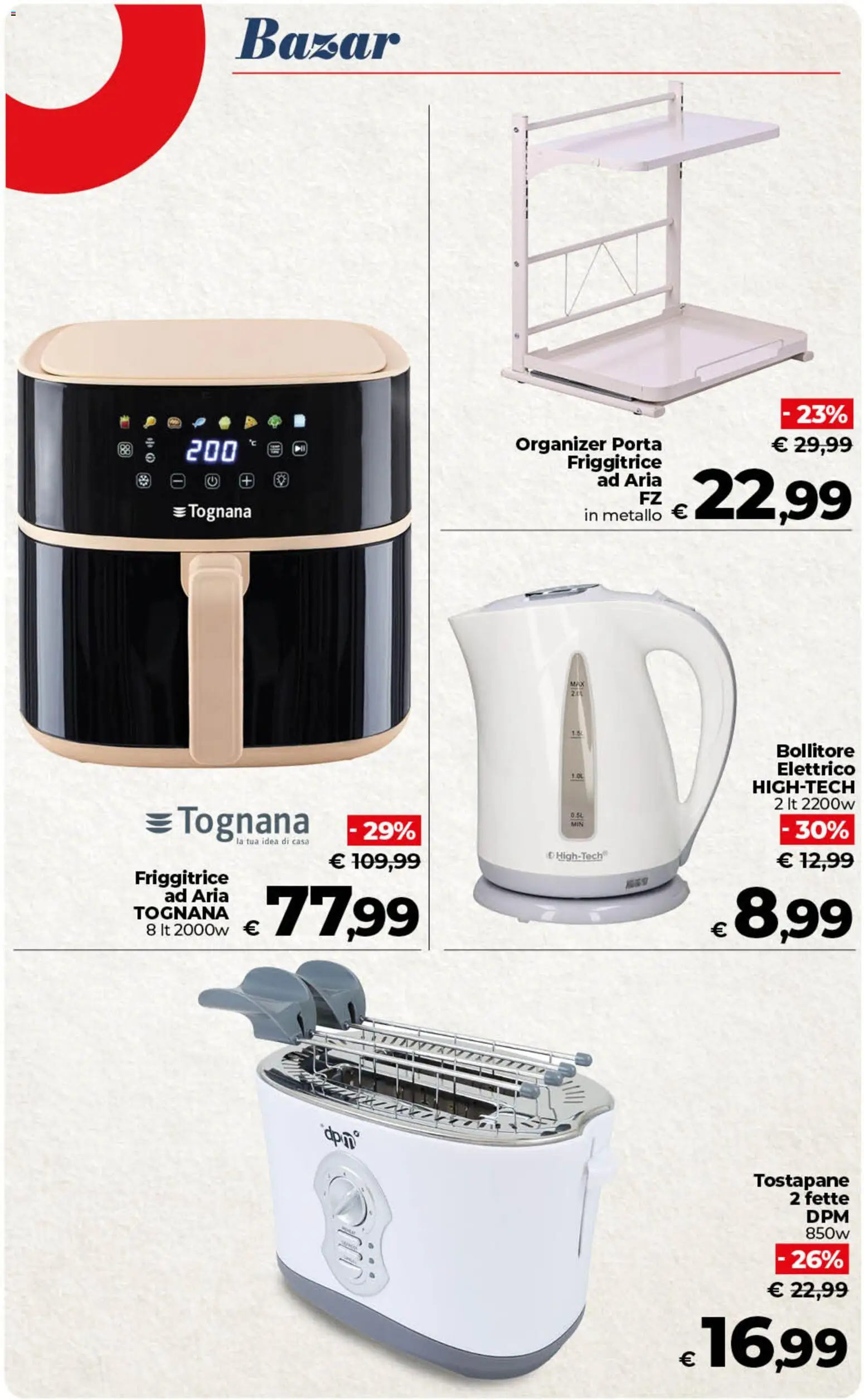 Volantino COOP del 06.03.2026 | Pagina: 49 | Prodotti: Friggitrice ad aria, Bollitore, Tostapane, Friggitrice
