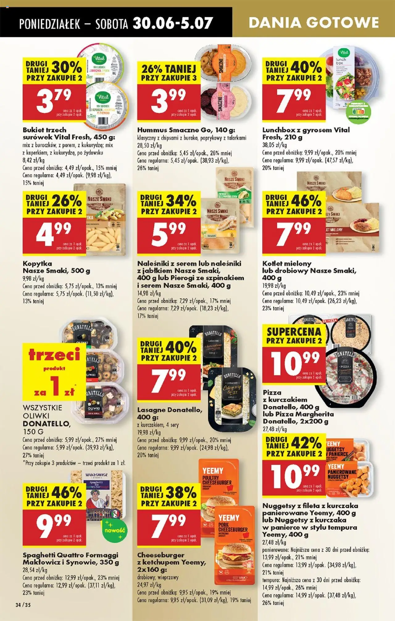 Biedronka gazetka od 30.06.2025 | Strona: 48 | Produkty: Pierogi, Lasagne, Cheeseburger, Dania gotowe