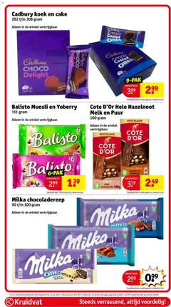 Balisto Muesli en Yoberry, 111 gram. Alleen in de winkel verkrijgbaar. - Voorbeeld van een folder van Kruidvat, geldig van 06.01.2026 | Pagina: 98