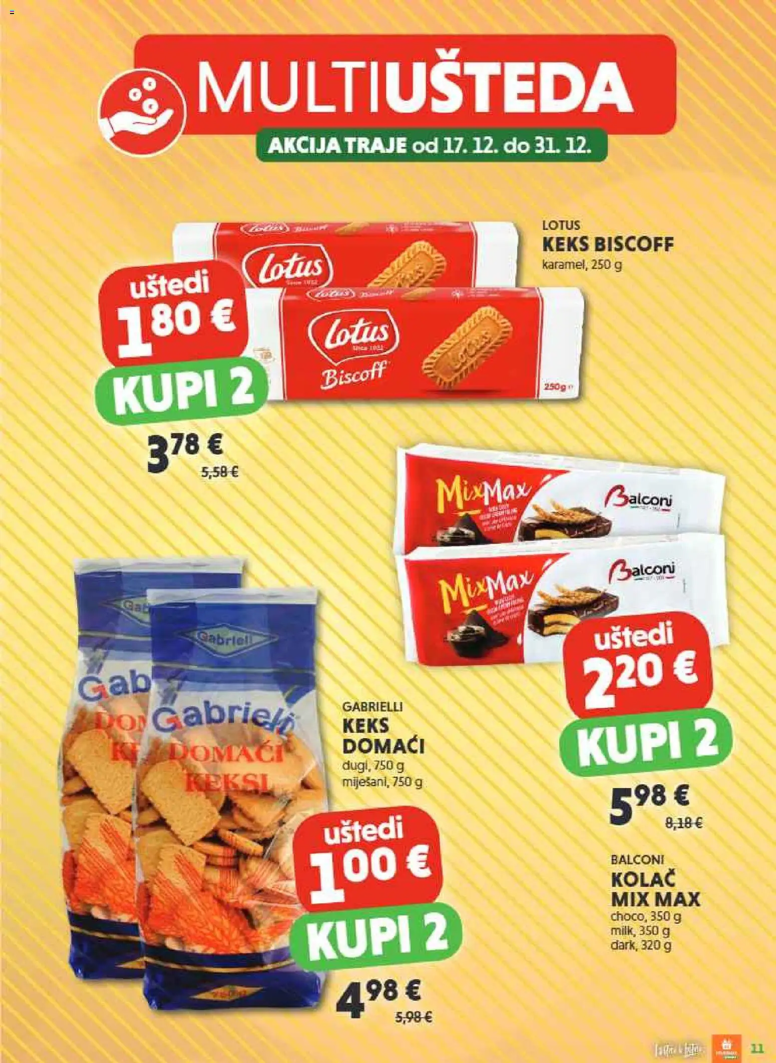 Studenac katalog | vrijedi od 17.12.2025 | Stranica: 11 | Proizvodi: Keksi, Keks