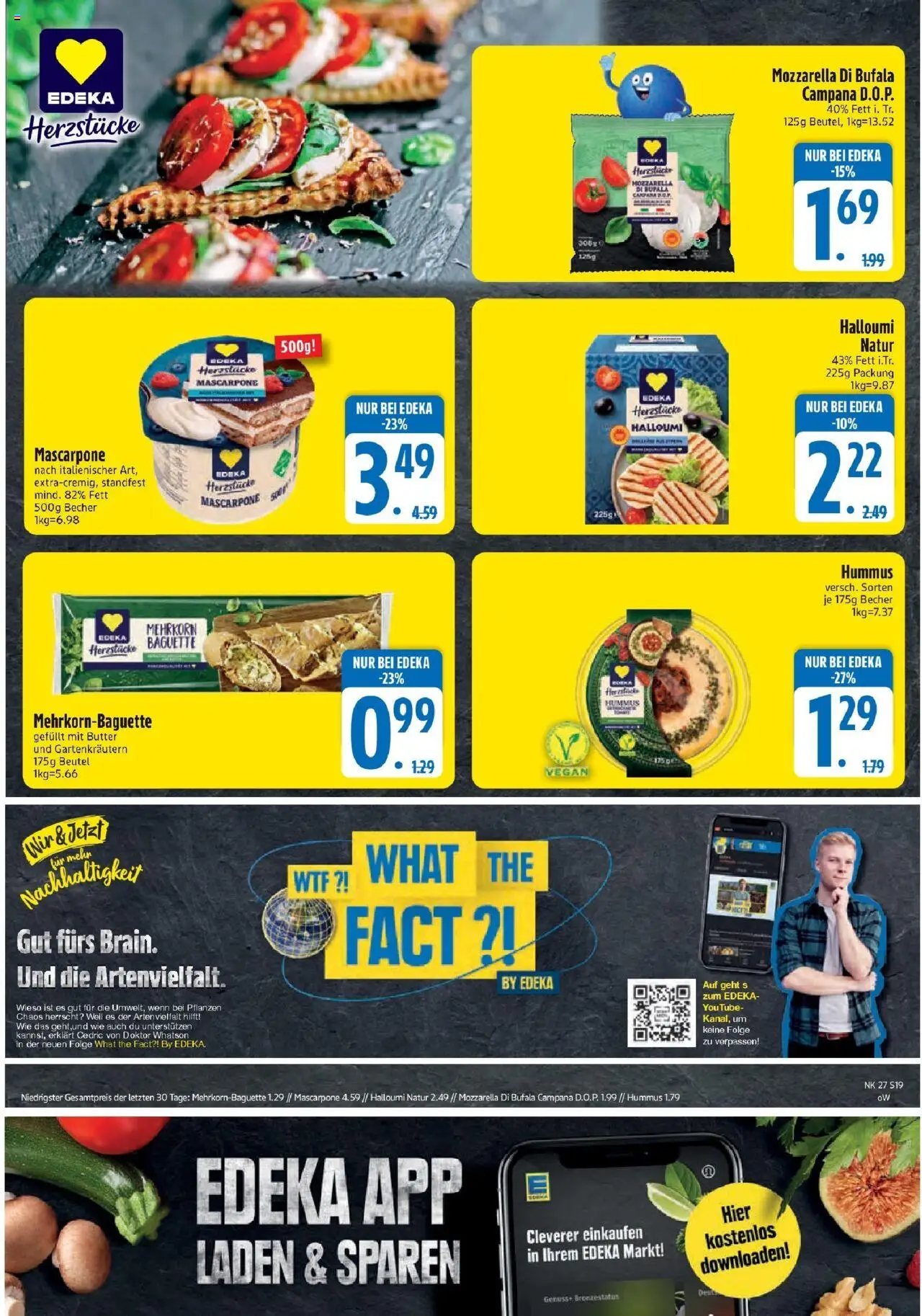 Edeka prospekt Murnau	 - gültig ab dem 29.06.2025 | Seite: 19 | Produkte: Butter, Mascarpone, Mozzarella, Baguette