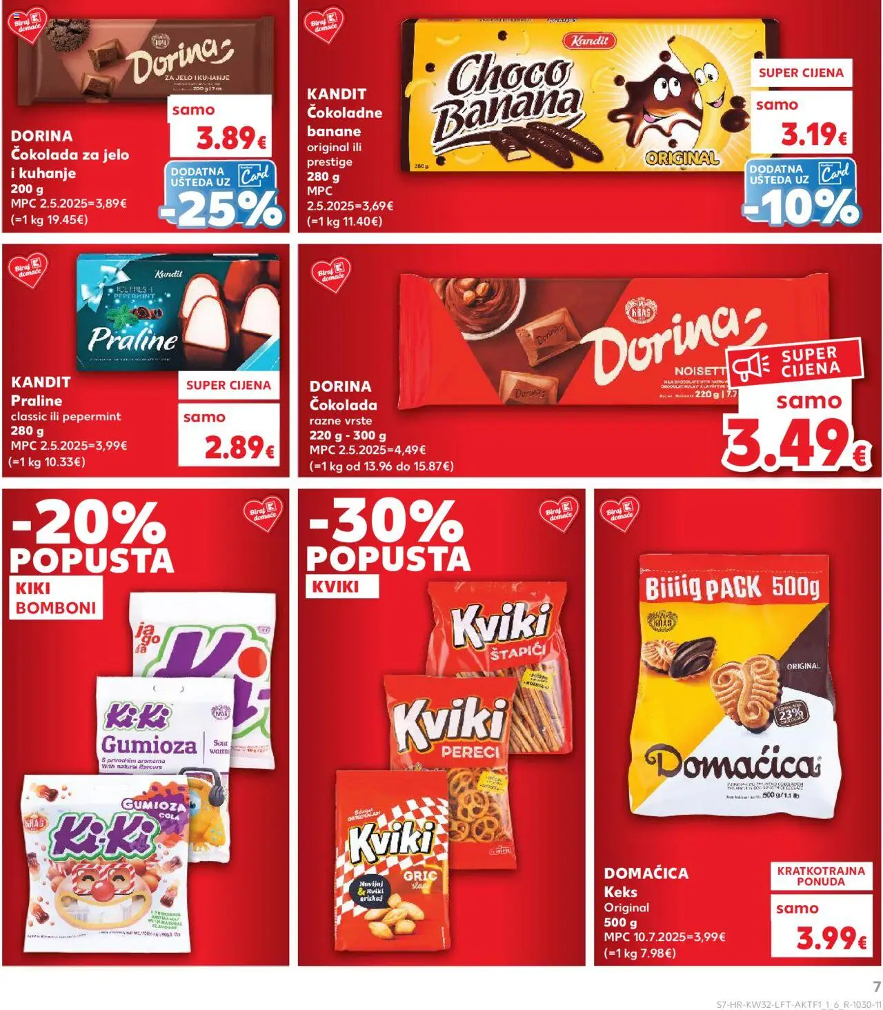 Kaufland katalog | vrijedi od 06.08.2025 | Stranica: 7 | Proizvodi: Praline, Banane, Bomboni, Keks