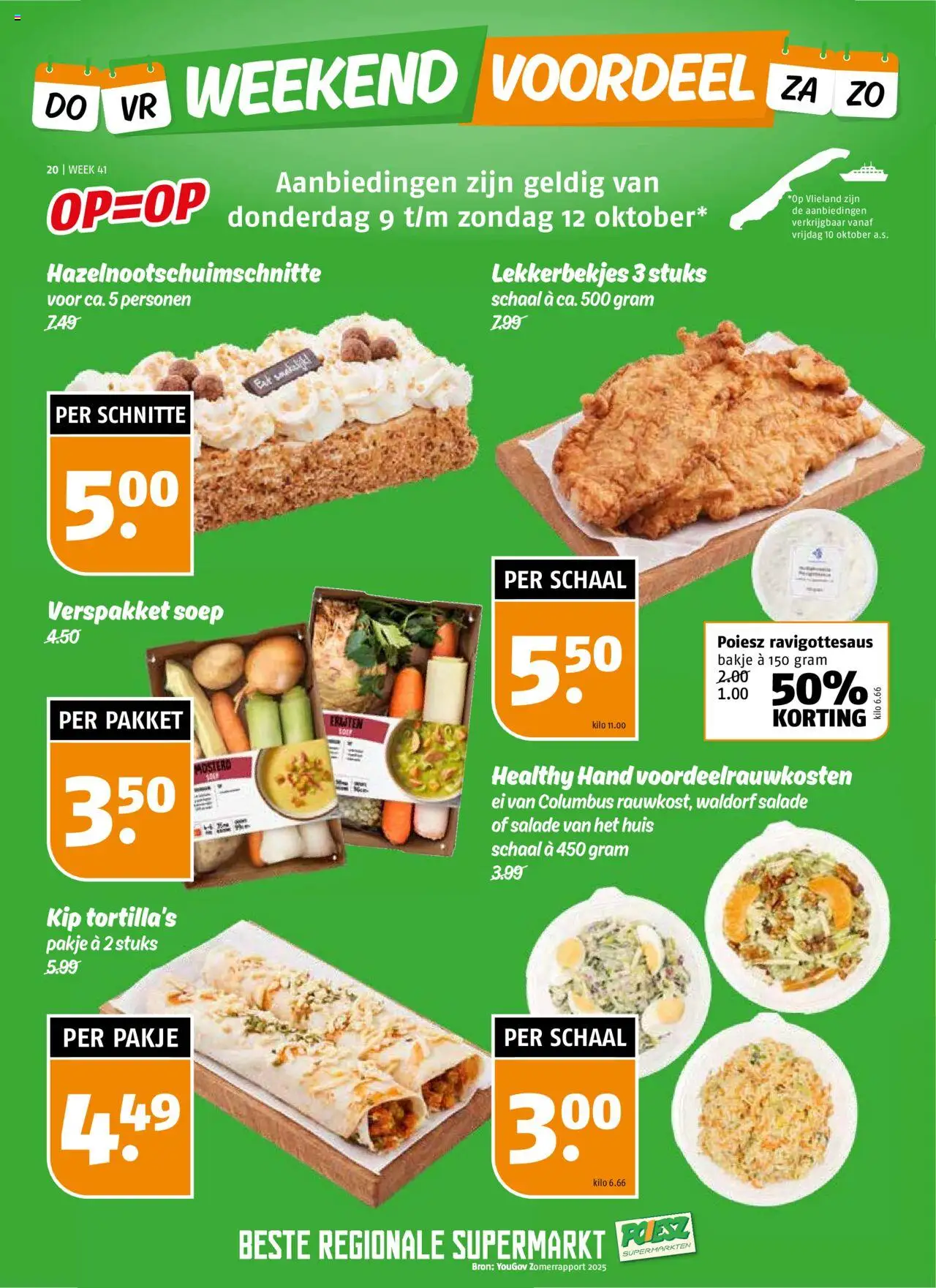 {H1} | Pagina: 20 | Producten: Tortilla's, Schaal, Salade, Kip