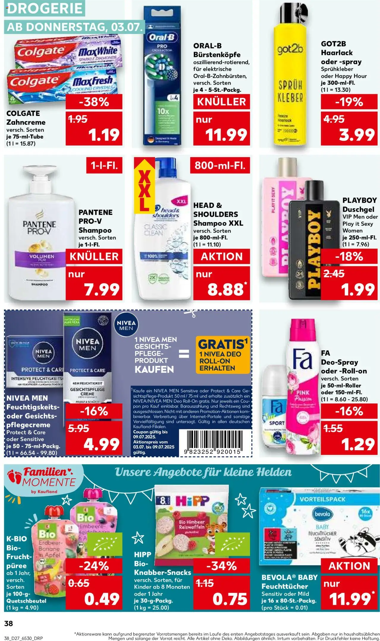 Kaufland Prospekt 	 - gültig ab dem 03.07.2025 | Seite: 38 | Produkte: Äpfel, Head & shoulders, Creme, Duschgel