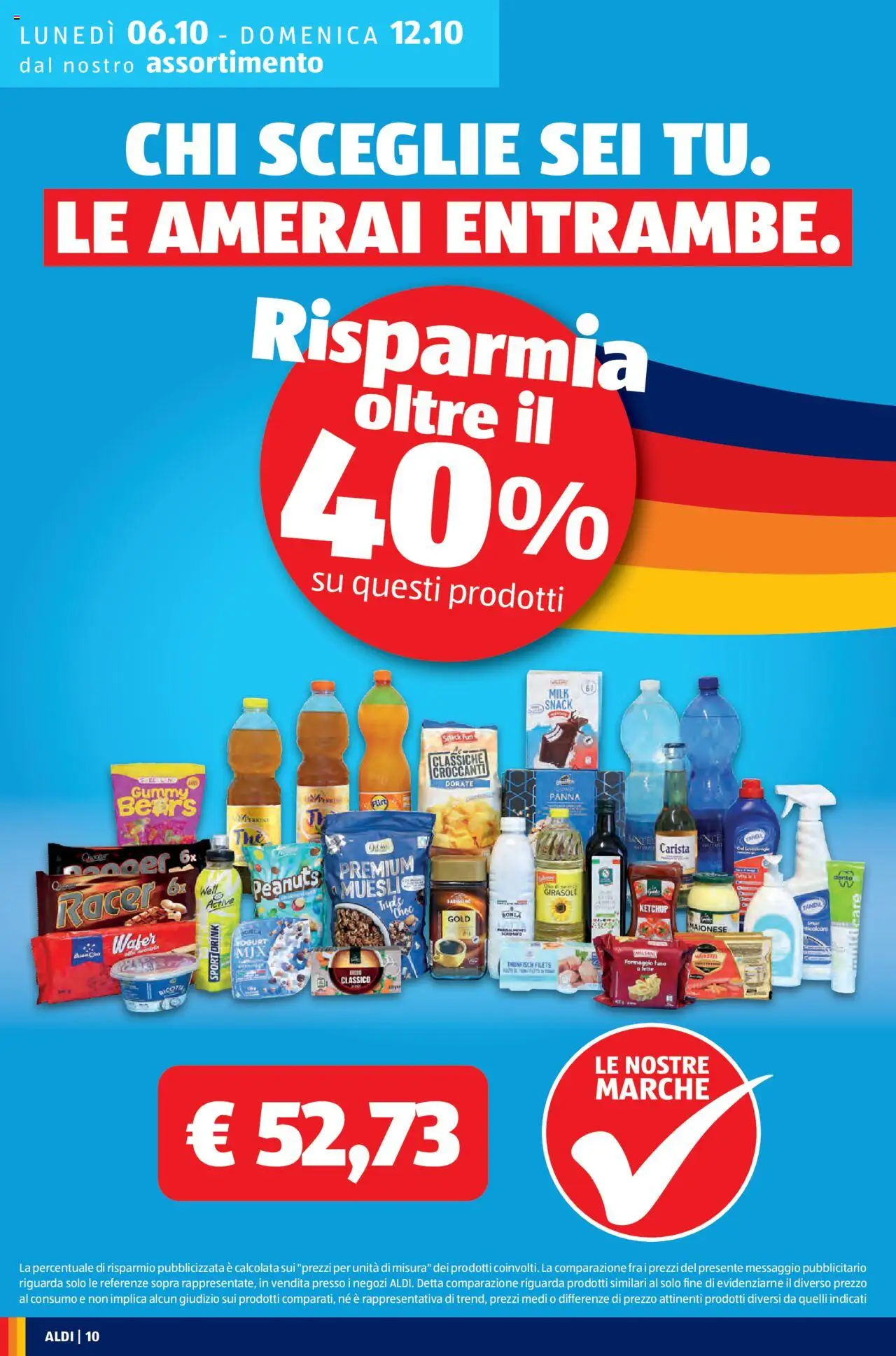 Volantino Aldi del 06.10.2025 | Pagina: 10 | Prodotti: Muesli, Ketchup, Maionese, The